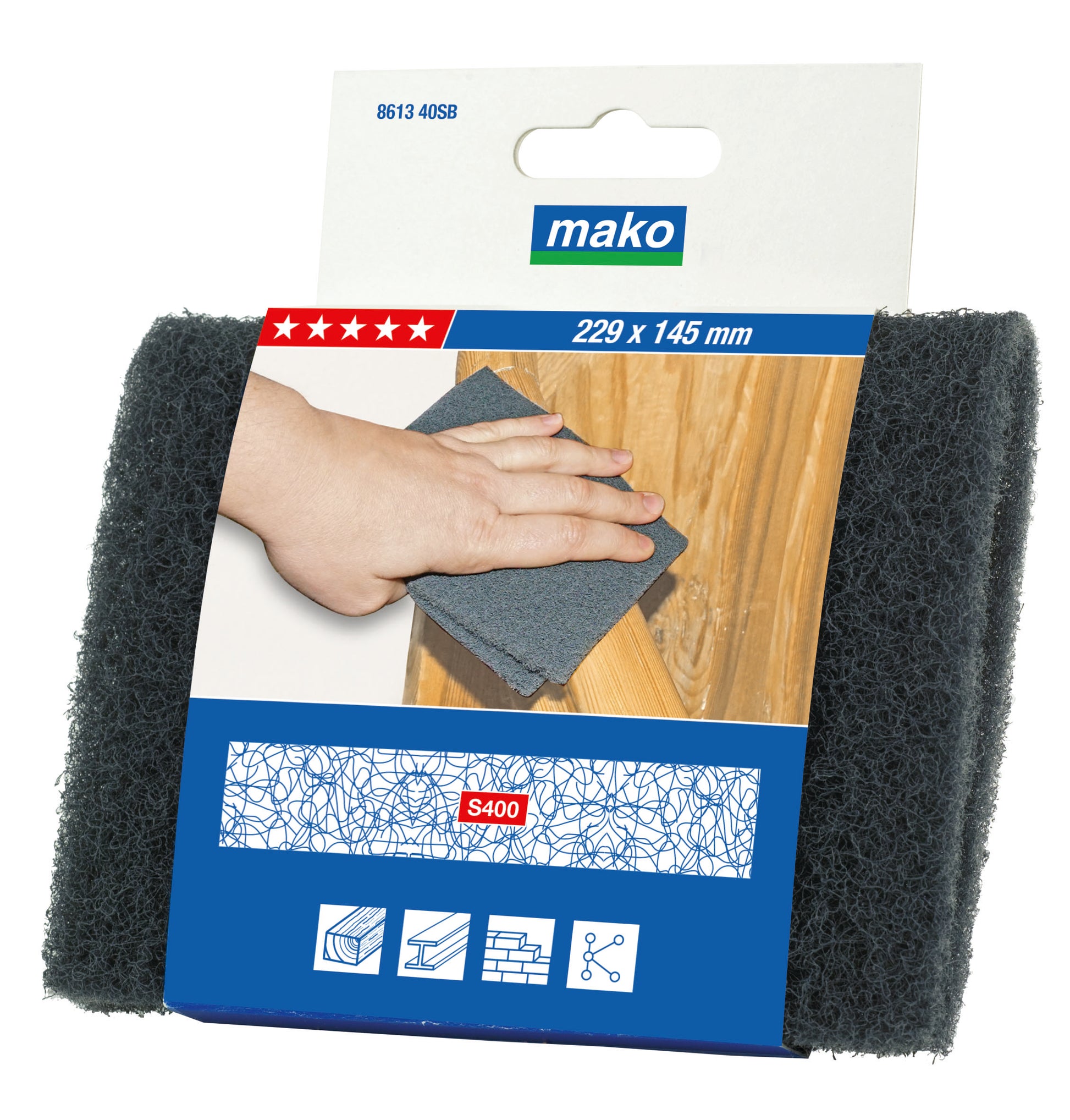 Mako Premium Schleifvlies 229mm x 145mm - Farbmanufaktur Contura Berkemeier - Mako