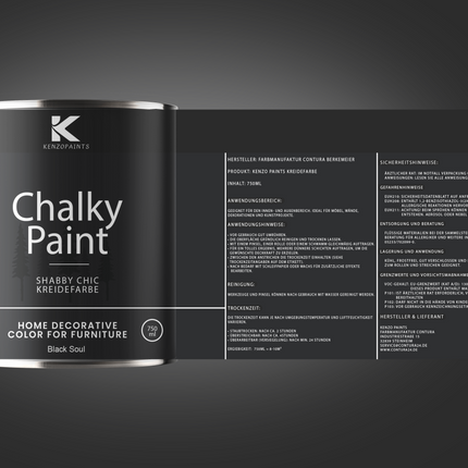 Kenzopaints Chalky Paint Kreidefarbe - 750ml - Farbmanufaktur Contura Berkemeier - Farbmanufaktur Contura Berkemeier