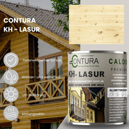 -POS- Contura KH Lasur 3in1 Holzlasur Holzschutzlasur UV- Holzschutz Holzöl Dünnschichtlasur - Farbmanufaktur Contura Berkemeier - Farbmanufaktur Contura Berkemeier