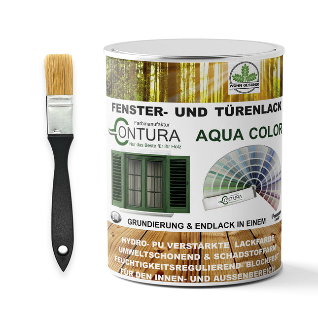 Contura Fenster und Türenlack nach RAL 2in1 mit Pinsel Möbellack Innen und Außen Holzlack - Farbmanufaktur Contura Berkemeier - Farbmanufaktur Contura Berkemeier