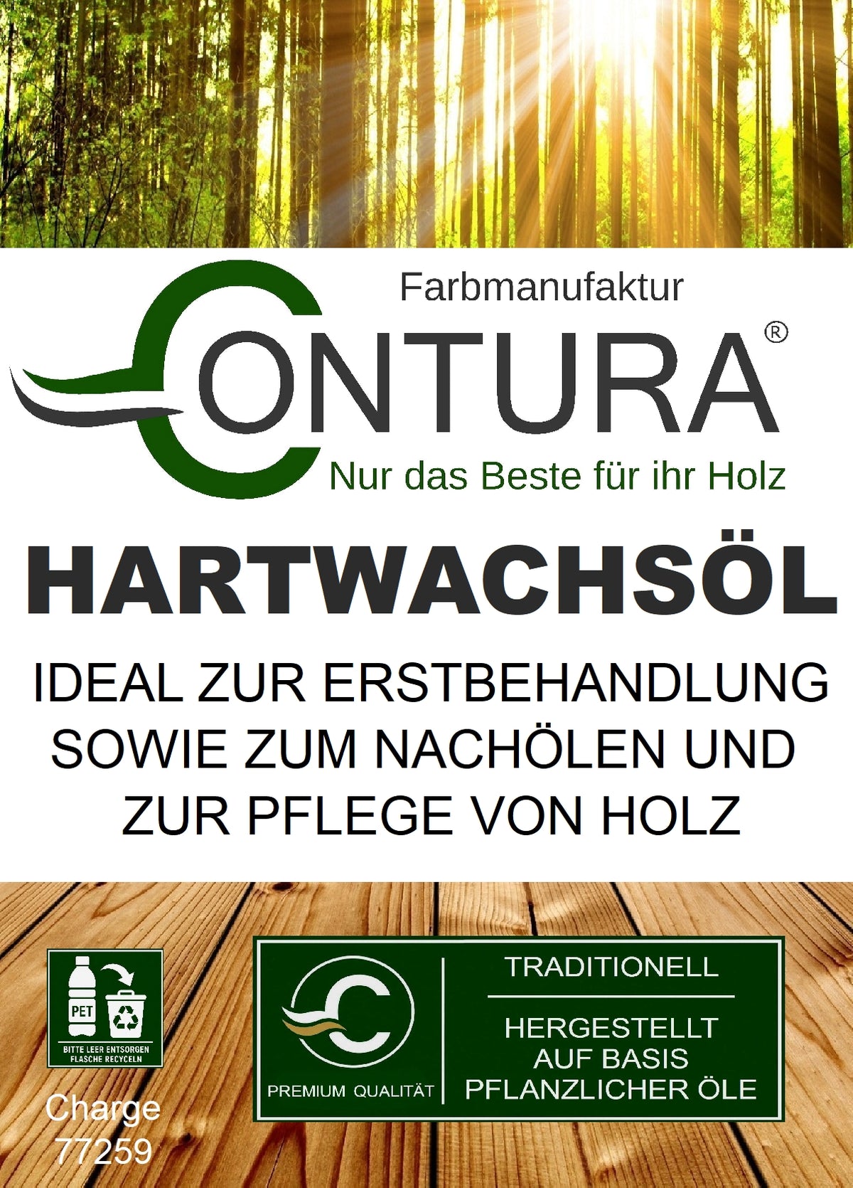 Contura Hartwachsöl Möbelöl Holzöl Hartwachs Holz Pflegeöl Wachsöl farblos