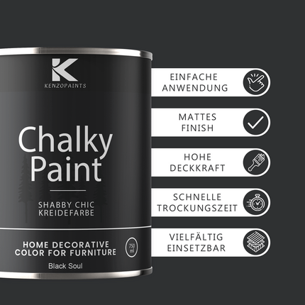 Kenzopaints Chalky Paint Kreidefarbe - 750ml - Farbmanufaktur Contura Berkemeier - Farbmanufaktur Contura Berkemeier