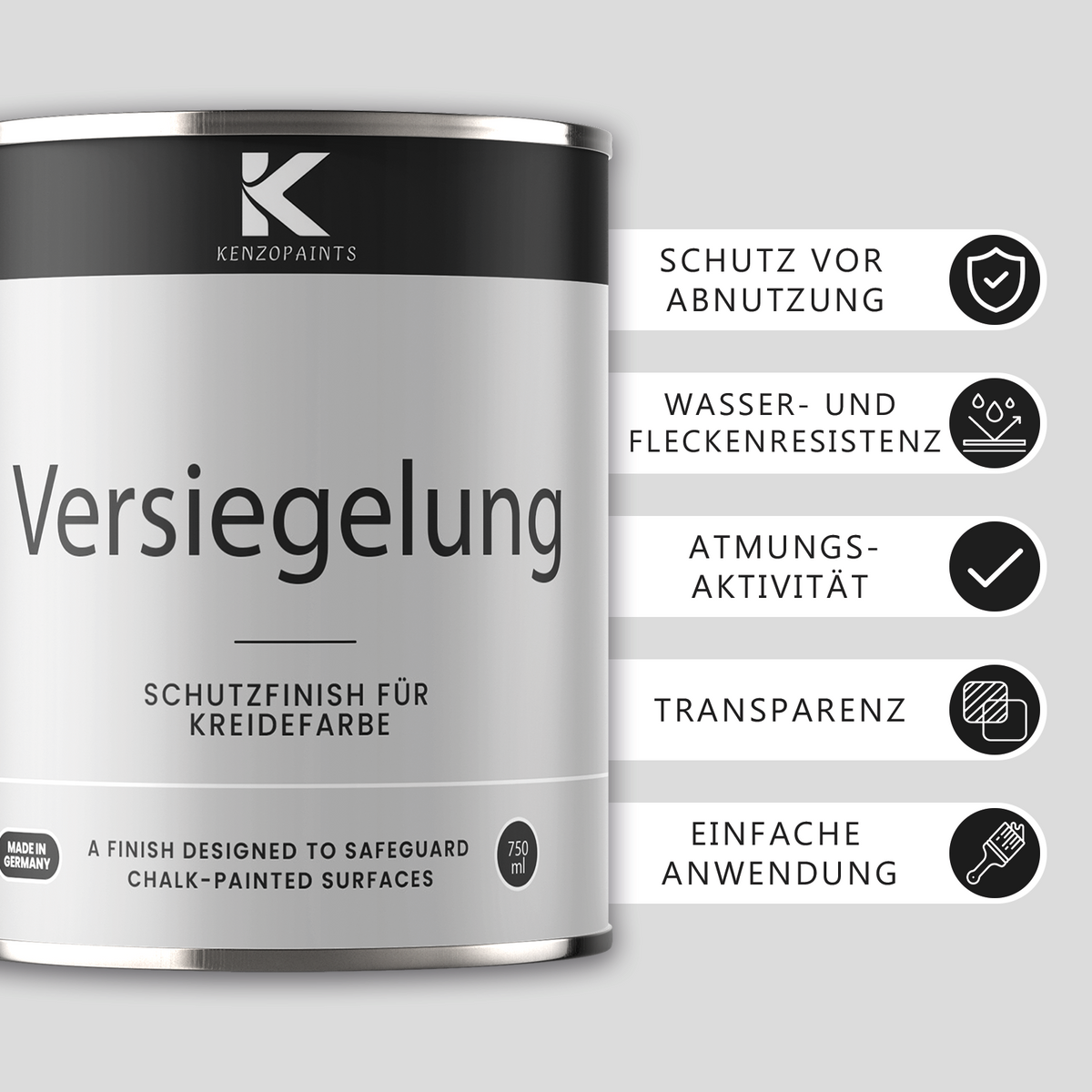 Kenzopaints Siegellack Versiegelung 750ml