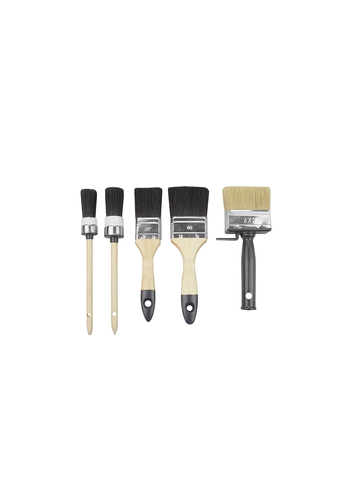 WOW TOOLS Basic Lackierpinsel-Set 5-tlg. - Farbmanufaktur Contura Berkemeier - Mako