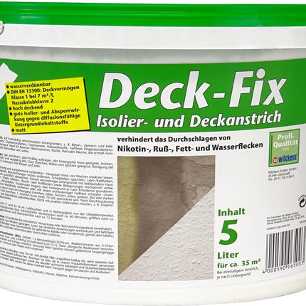 WILCKENS Deck Fix 5 Liter Weiss Matt - Farbmanufaktur Contura Berkemeier - Wilckens