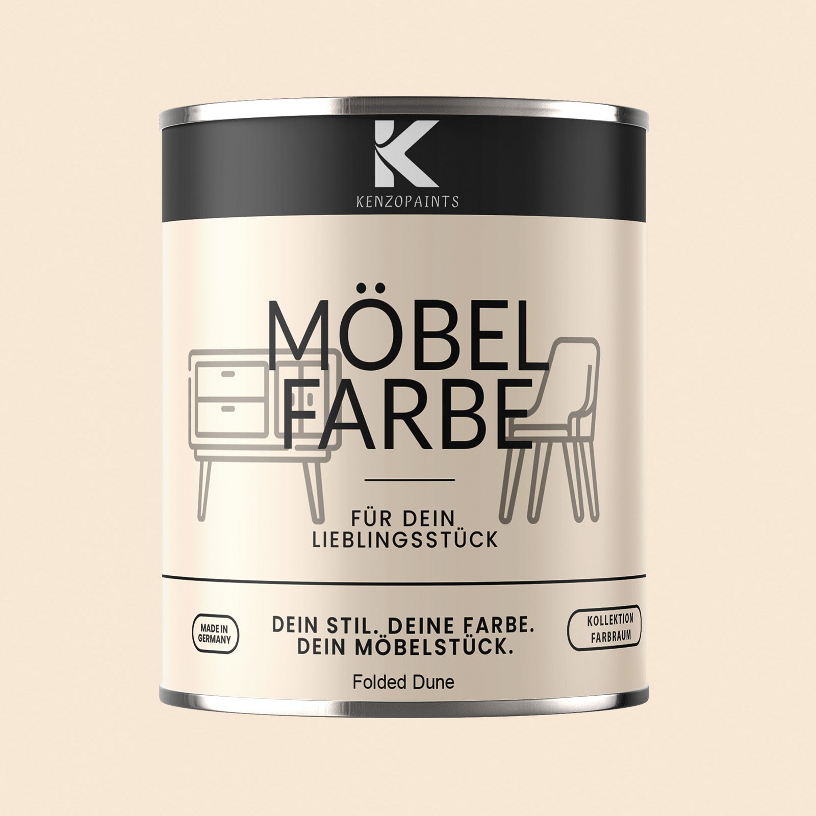 Kenzopaints Möbelfarbe Möbellack Buntlack Farbraum - 750ml - Farbmanufaktur Contura Berkemeier - Farbmanufaktur Contura Berkemeier