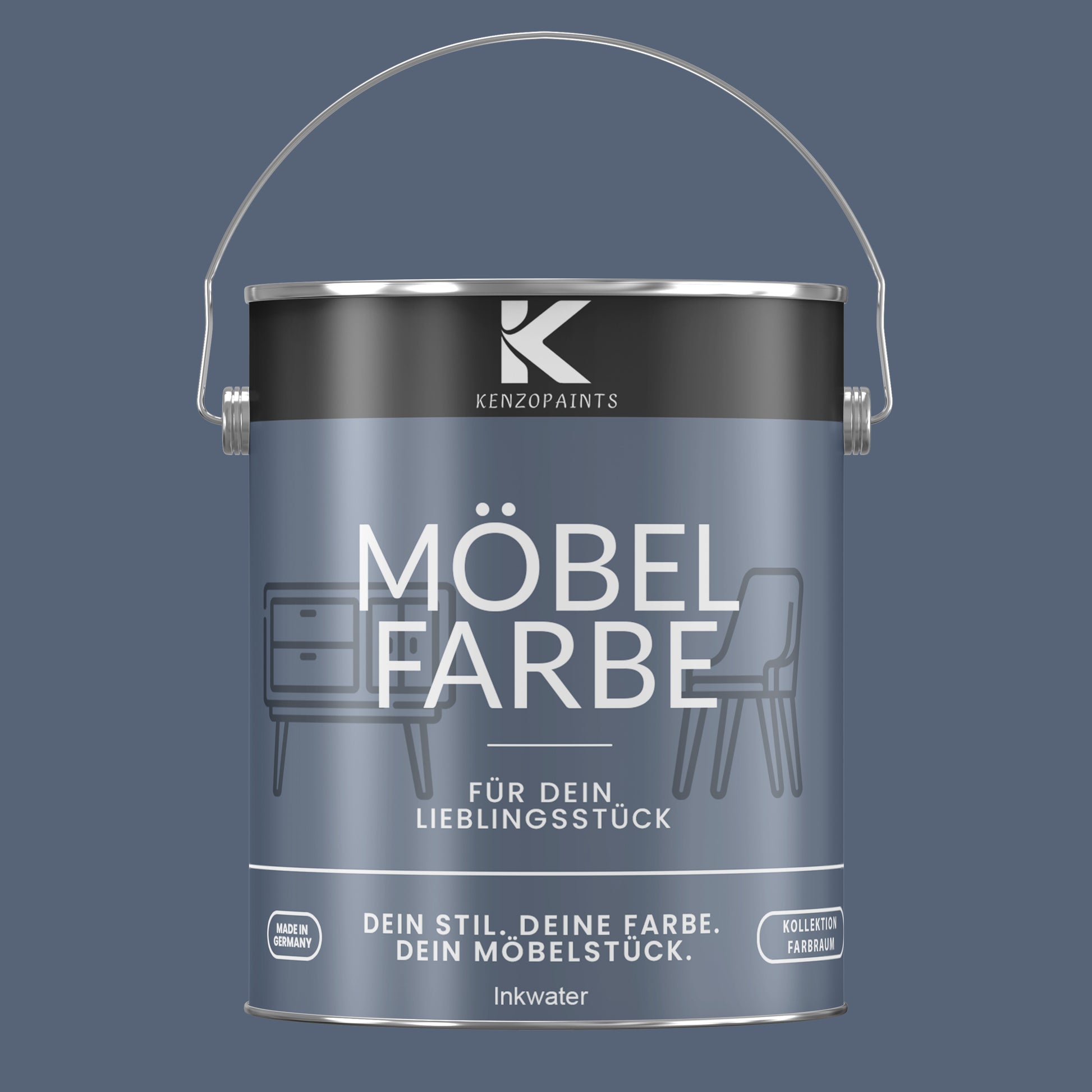 Kenzopaints Möbelfarbe Möbellack Buntlack Farbraum - 2,5Liter - Farbmanufaktur Contura Berkemeier - Farbmanufaktur Contura Berkemeier