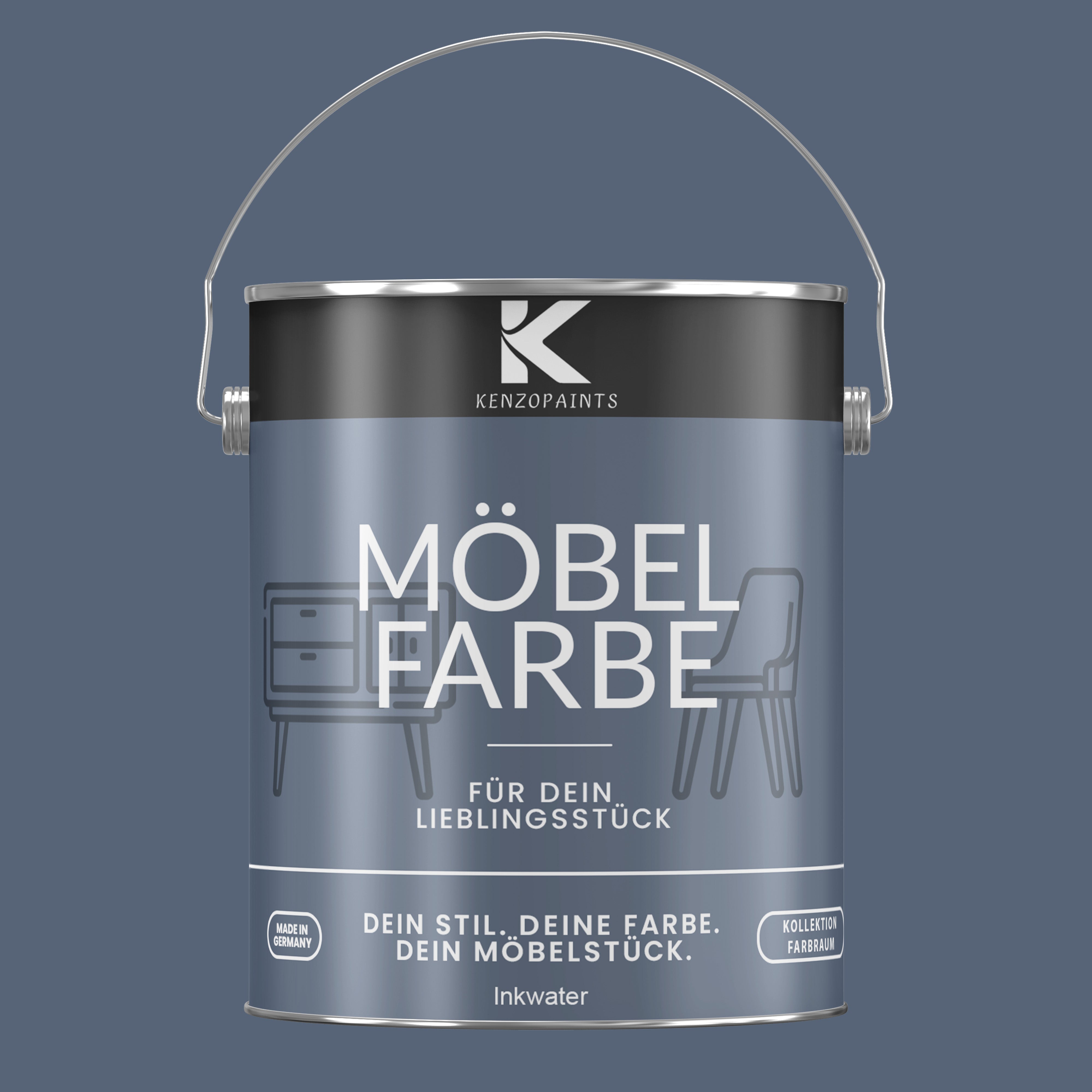 Kenzopaints Möbelfarbe Möbellack Buntlack Farbraum - 2,5Liter - Farbmanufaktur Contura Berkemeier - Farbmanufaktur Contura Berkemeier