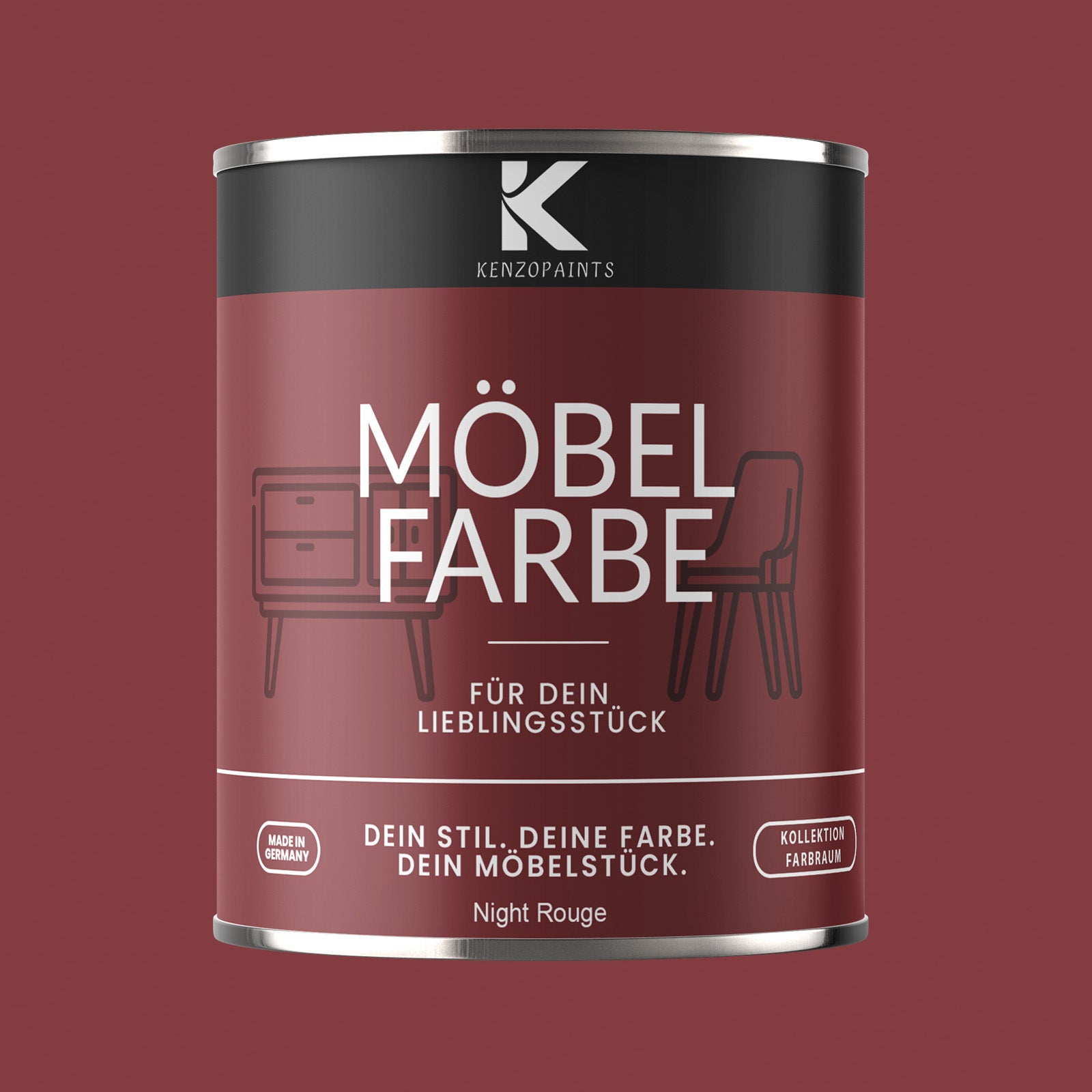 Kenzopaints Möbelfarbe Möbellack Buntlack Farbraum - 750ml - Farbmanufaktur Contura Berkemeier - Farbmanufaktur Contura Berkemeier