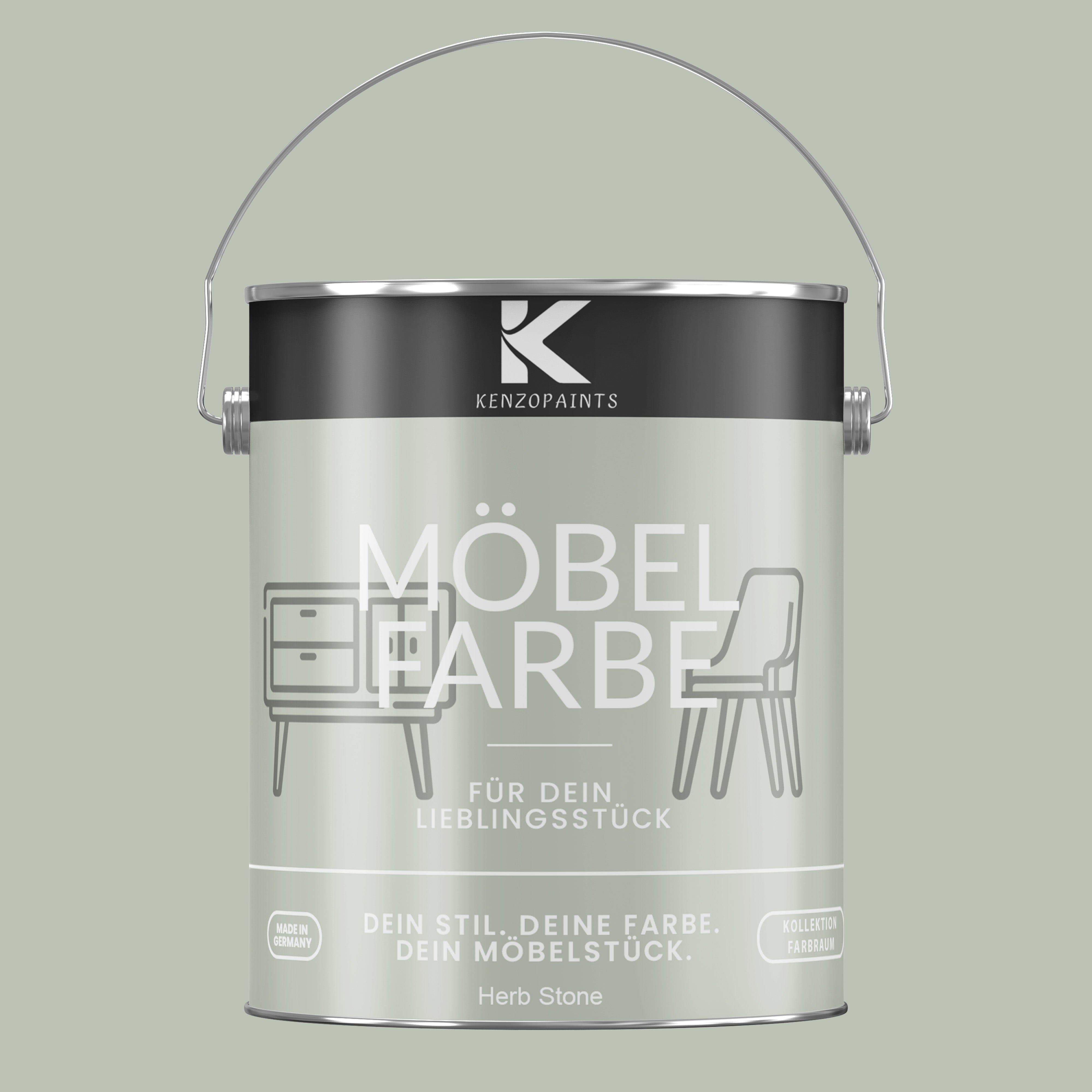 Kenzopaints Möbelfarbe Möbellack Buntlack Farbraum - 2,5Liter - Farbmanufaktur Contura Berkemeier - Farbmanufaktur Contura Berkemeier