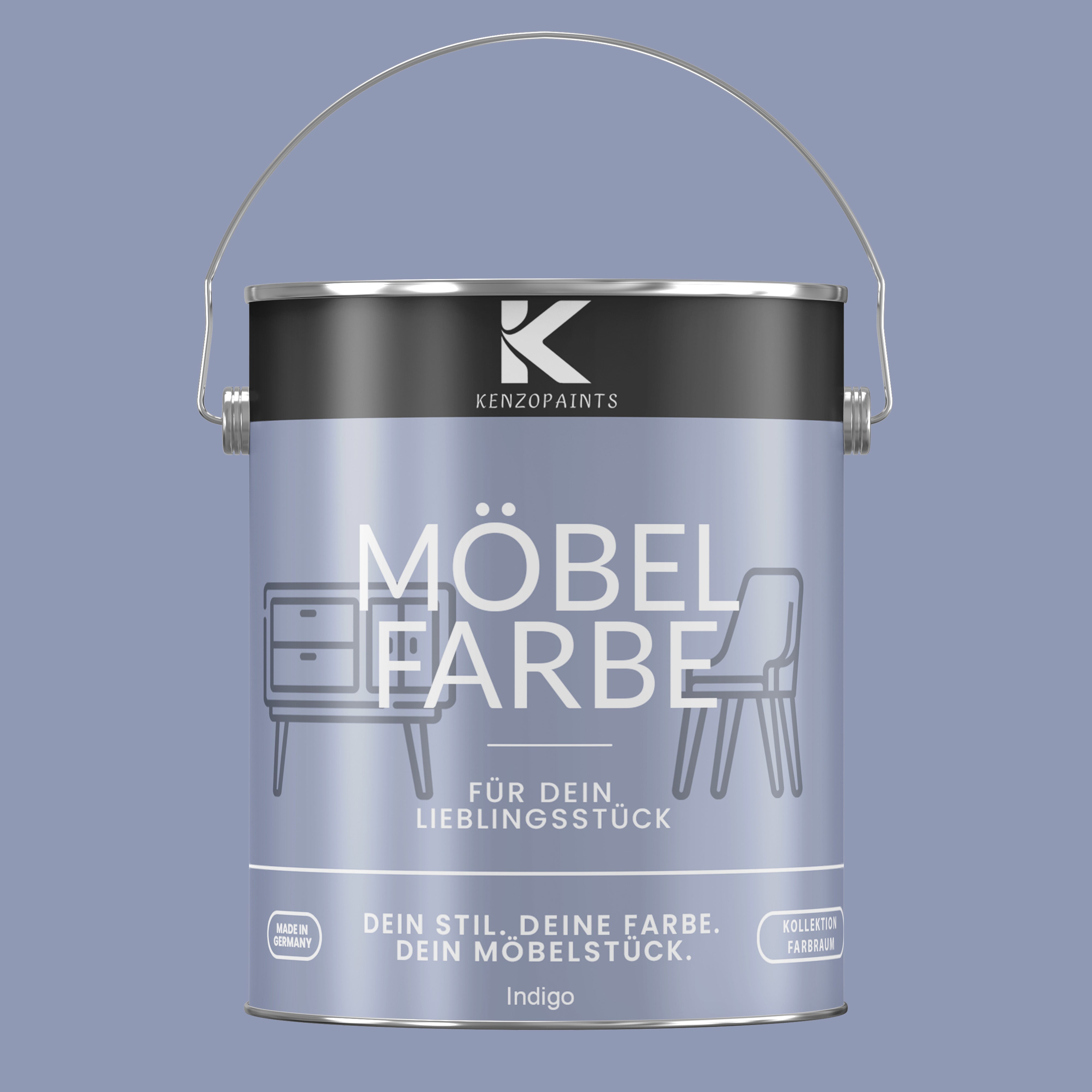 Kenzopaints Möbelfarbe Möbellack Buntlack Farbraum - 2,5Liter - Farbmanufaktur Contura Berkemeier - Farbmanufaktur Contura Berkemeier
