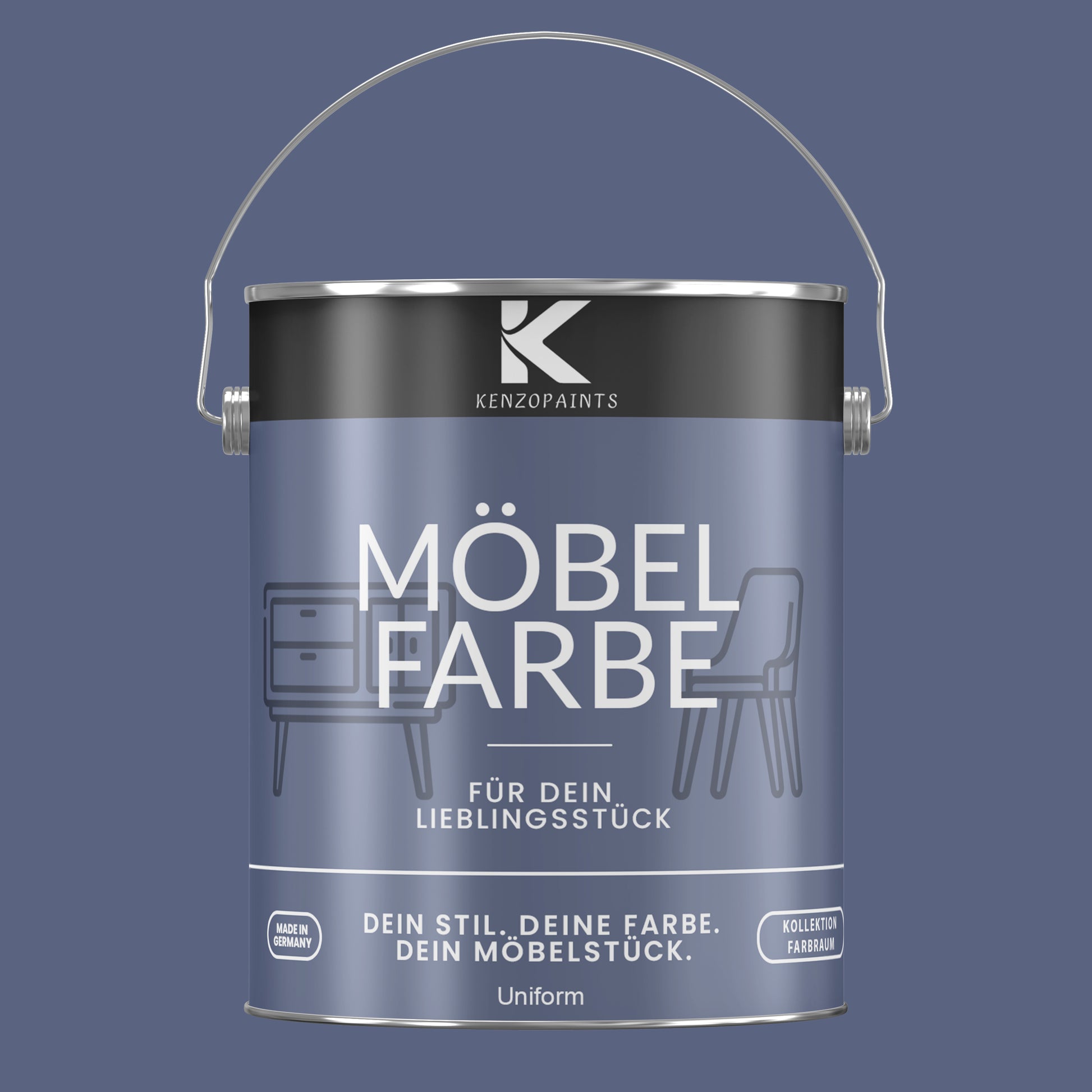 Kenzopaints Möbelfarbe Möbellack Buntlack Farbraum - 2,5Liter - Farbmanufaktur Contura Berkemeier - Farbmanufaktur Contura Berkemeier