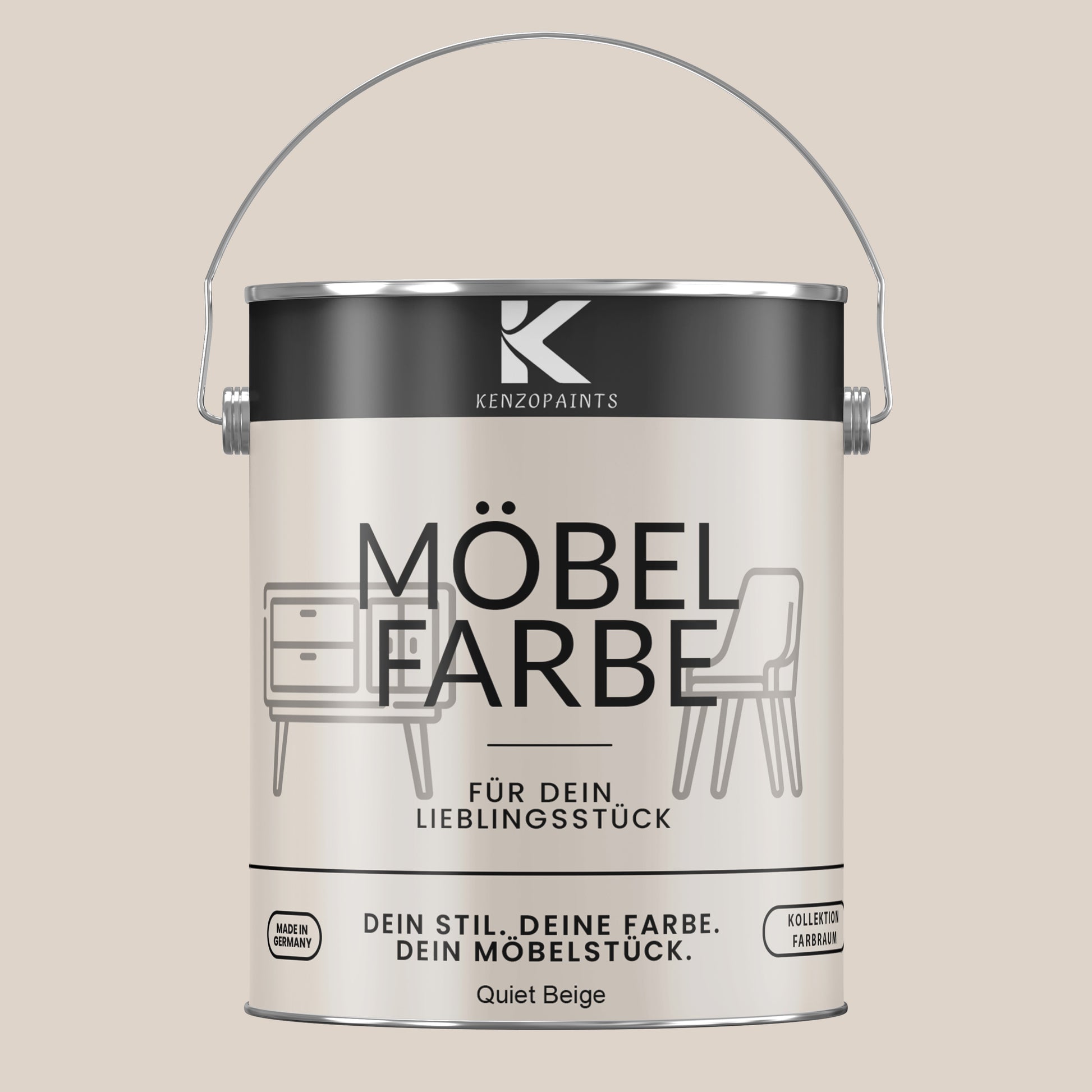 Kenzopaints Möbelfarbe Möbellack Buntlack Farbraum - 2,5Liter - Farbmanufaktur Contura Berkemeier - Farbmanufaktur Contura Berkemeier