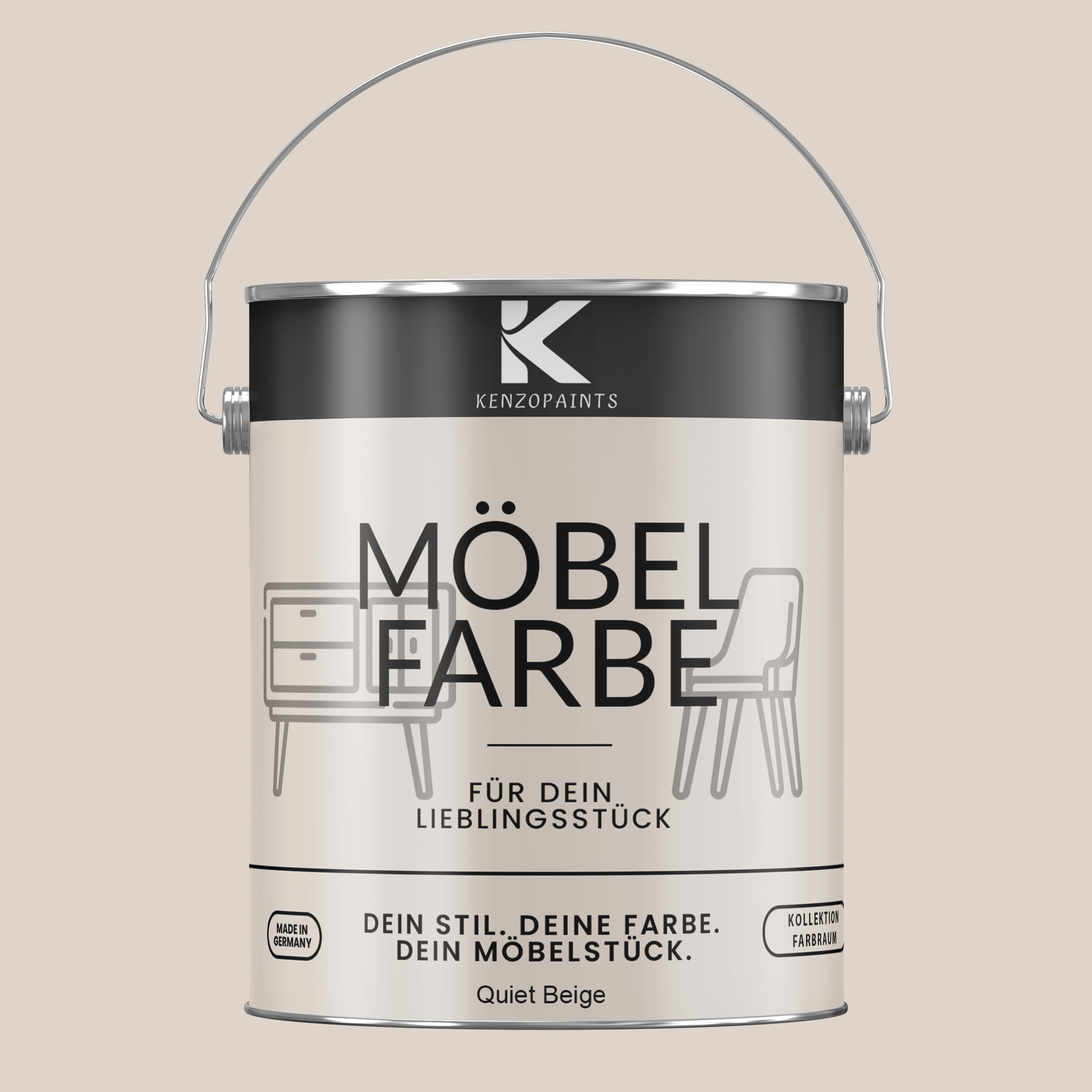 Kenzopaints Möbelfarbe Möbellack Buntlack Farbraum - 2,5Liter - Farbmanufaktur Contura Berkemeier - Farbmanufaktur Contura Berkemeier