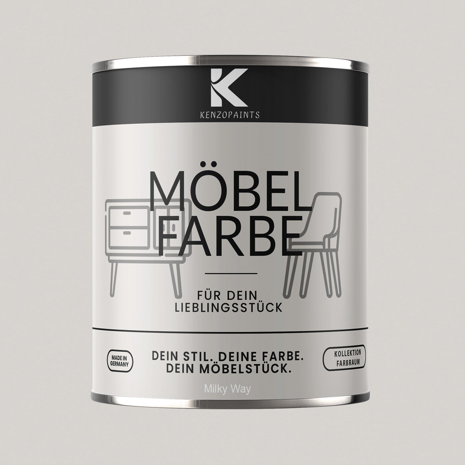 Kenzopaints Möbelfarbe Möbellack Buntlack Farbraum - 750ml - Farbmanufaktur Contura Berkemeier - Farbmanufaktur Contura Berkemeier