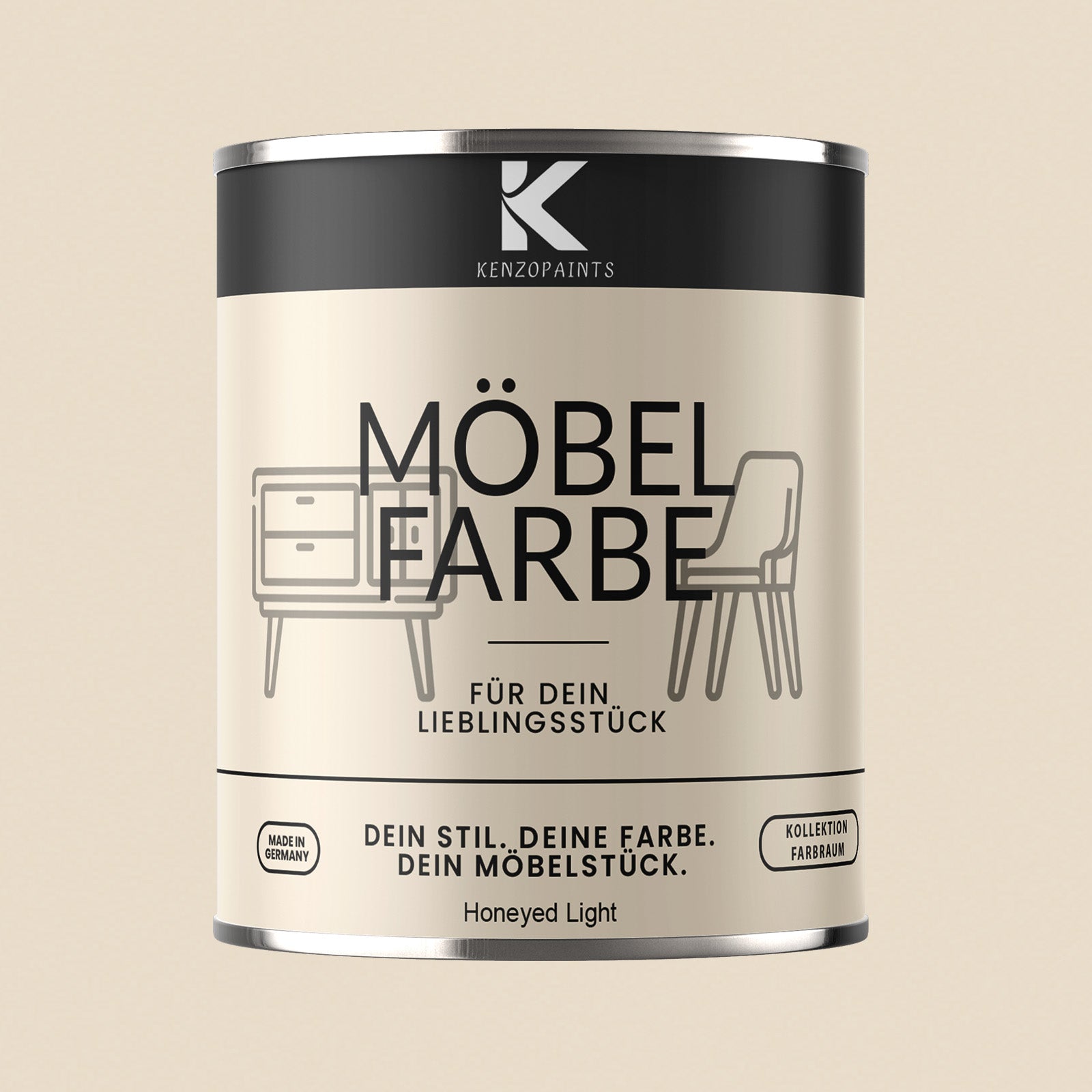 Kenzopaints Möbelfarbe Möbellack Buntlack Farbraum - 750ml - Farbmanufaktur Contura Berkemeier - Farbmanufaktur Contura Berkemeier