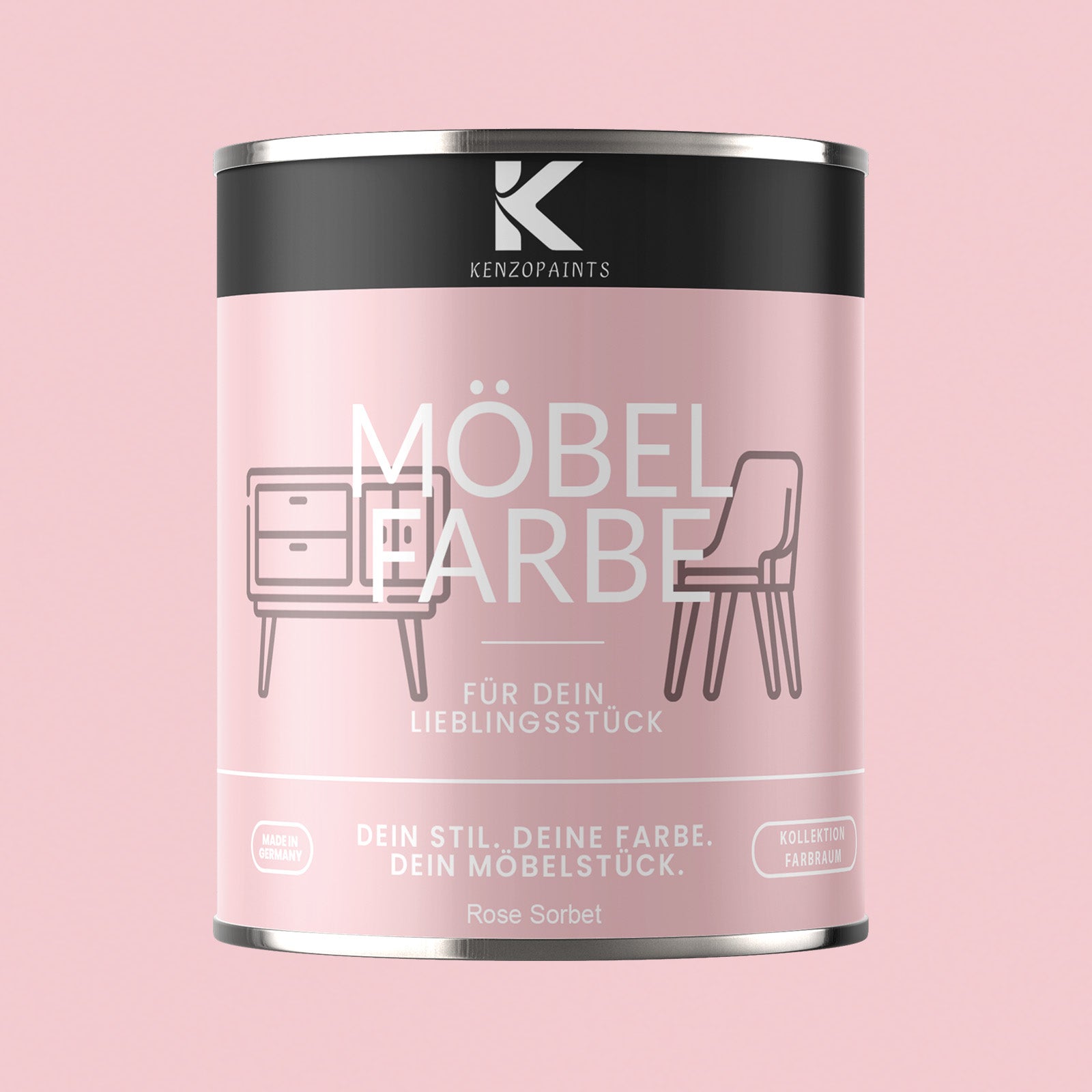 Kenzopaints Möbelfarbe Möbellack Buntlack Farbraum - 750ml - Farbmanufaktur Contura Berkemeier - Farbmanufaktur Contura Berkemeier