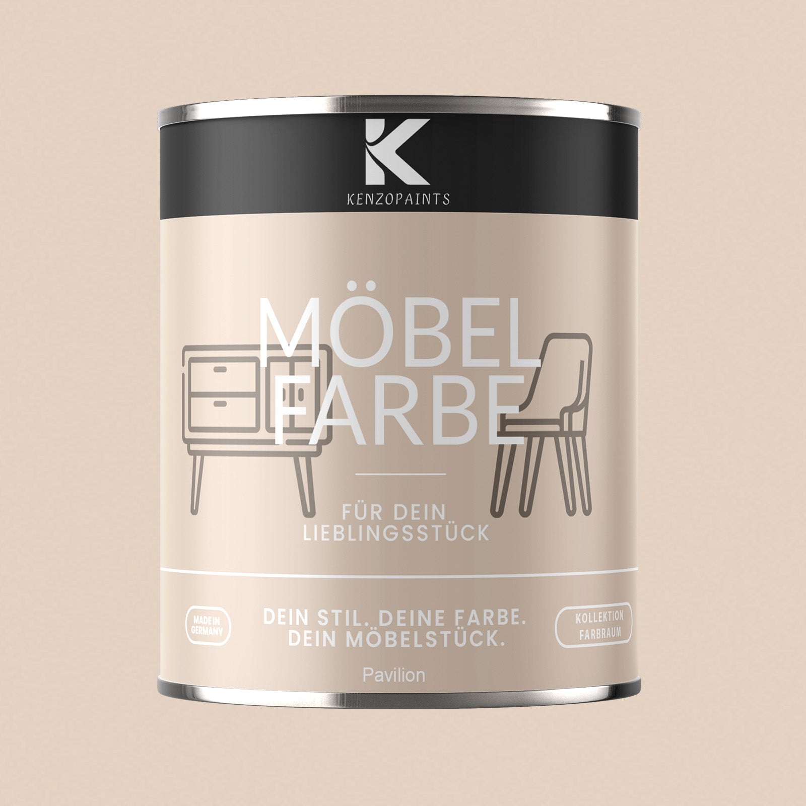 Kenzopaints Möbelfarbe Möbellack Buntlack Farbraum - 750ml - Farbmanufaktur Contura Berkemeier - Farbmanufaktur Contura Berkemeier