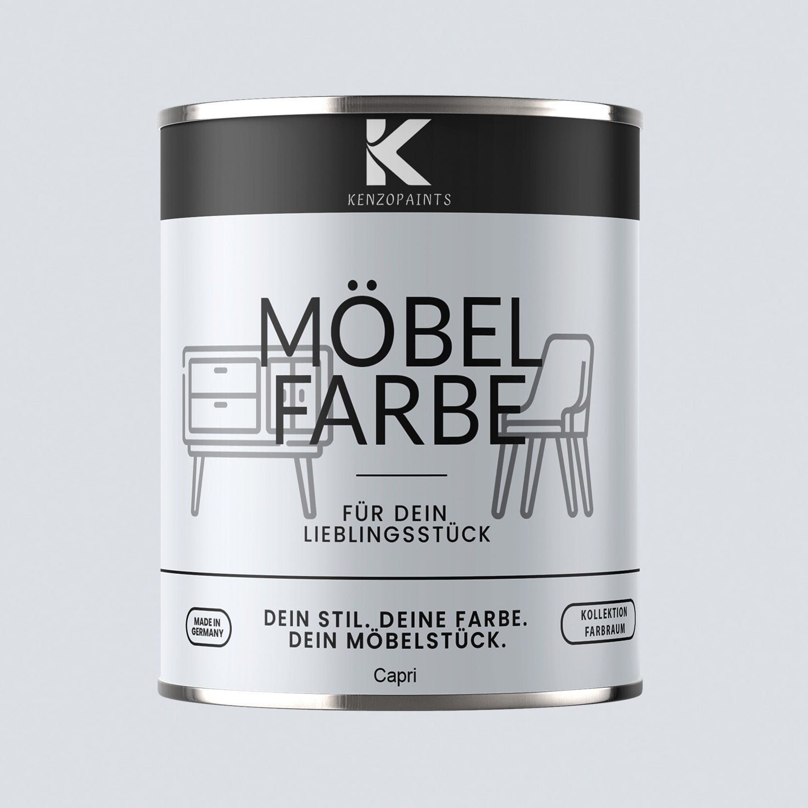 Kenzopaints Möbelfarbe Möbellack Buntlack Farbraum - 750ml - Farbmanufaktur Contura Berkemeier - Farbmanufaktur Contura Berkemeier