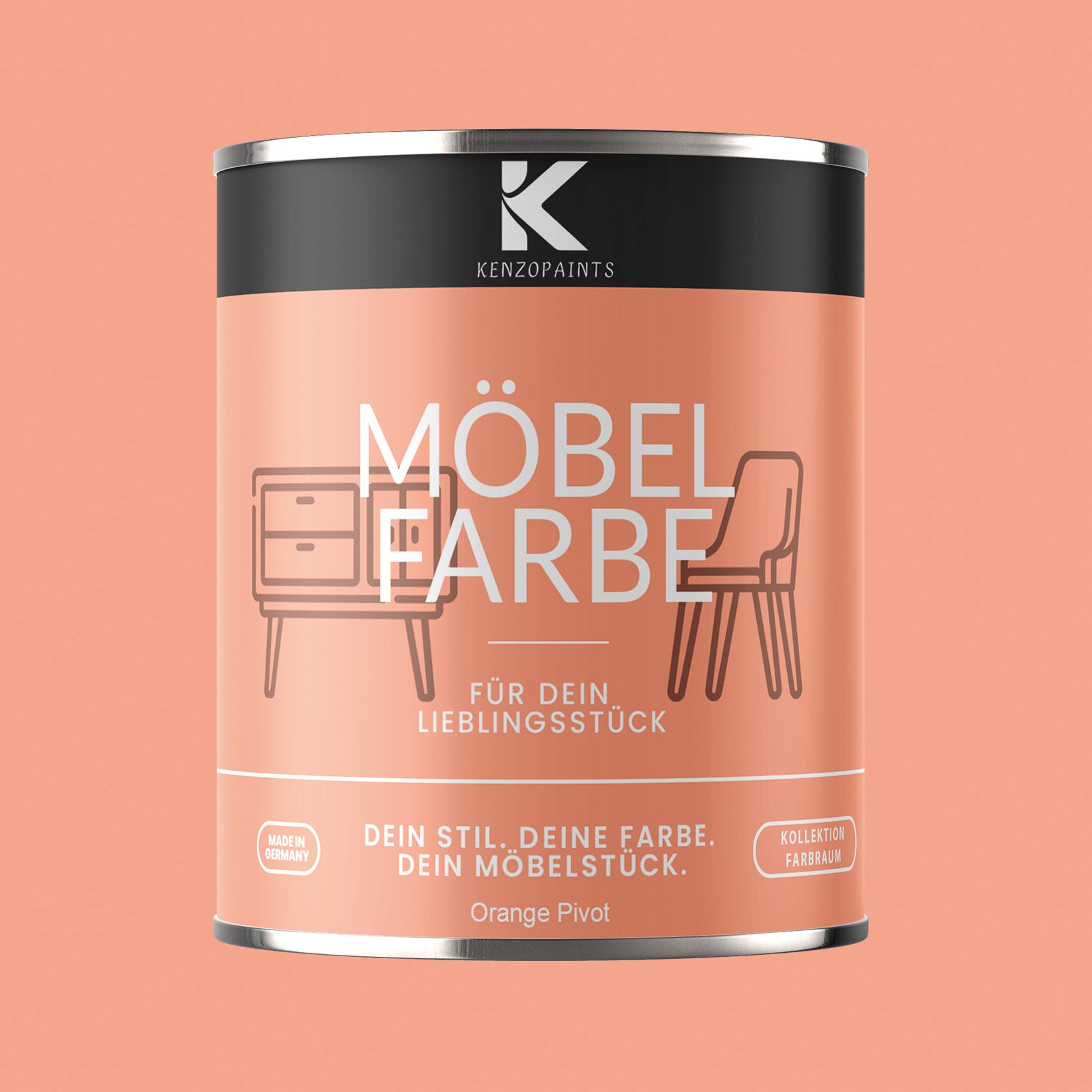 Kenzopaints Möbelfarbe Möbellack Buntlack Farbraum - 750ml - Farbmanufaktur Contura Berkemeier - Farbmanufaktur Contura Berkemeier