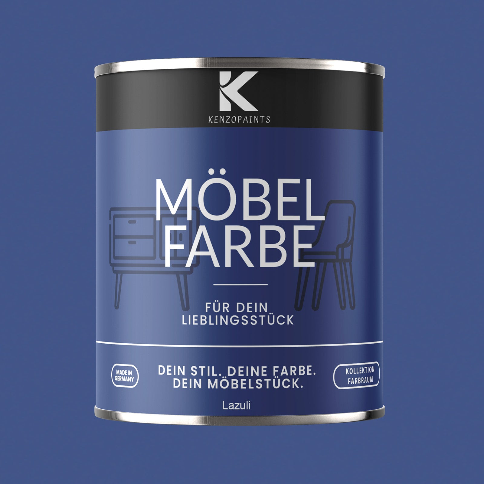 Kenzopaints Möbelfarbe Möbellack Buntlack Farbraum - 750ml - Farbmanufaktur Contura Berkemeier - Farbmanufaktur Contura Berkemeier