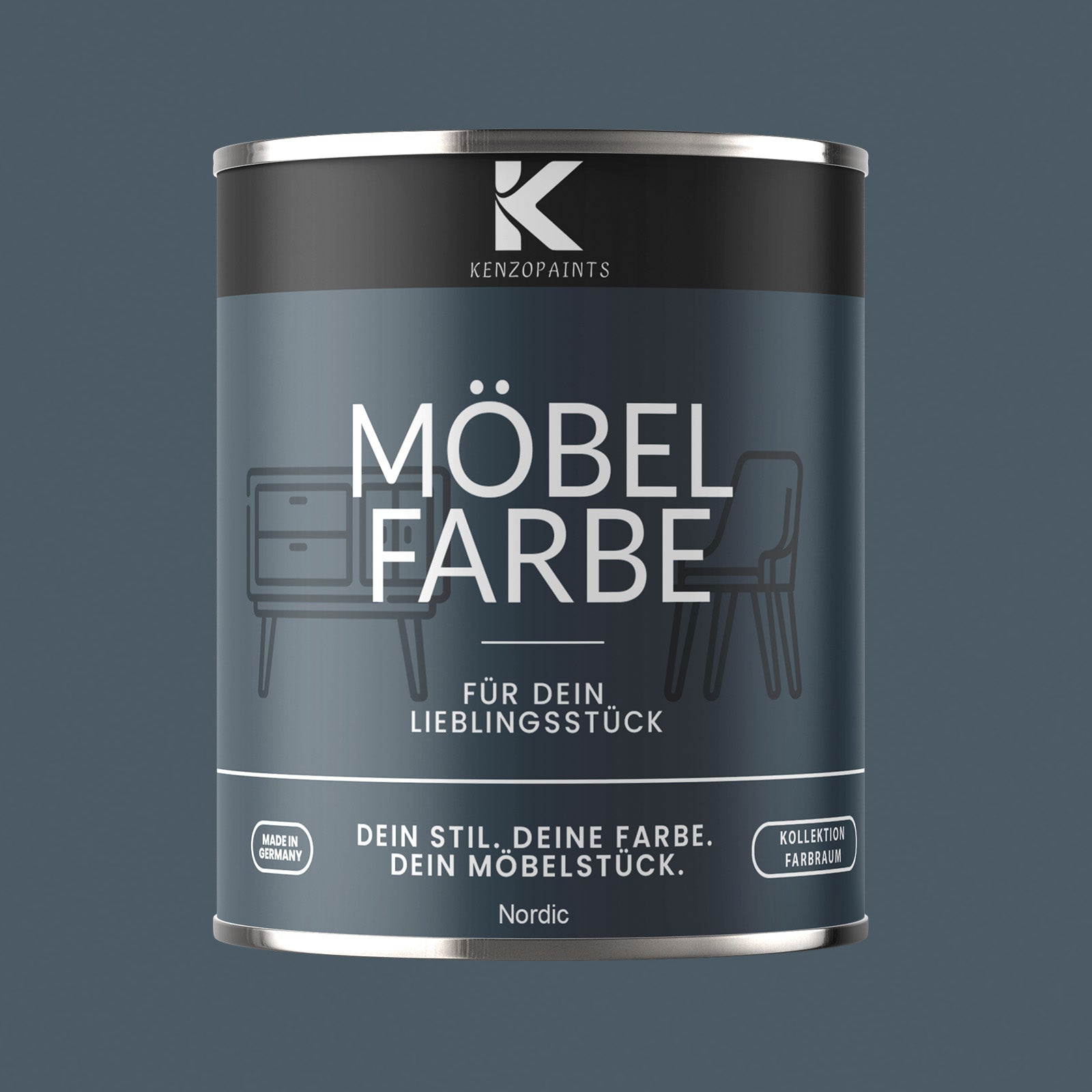 Kenzopaints Möbelfarbe Möbellack Buntlack Farbraum - 750ml - Farbmanufaktur Contura Berkemeier - Farbmanufaktur Contura Berkemeier
