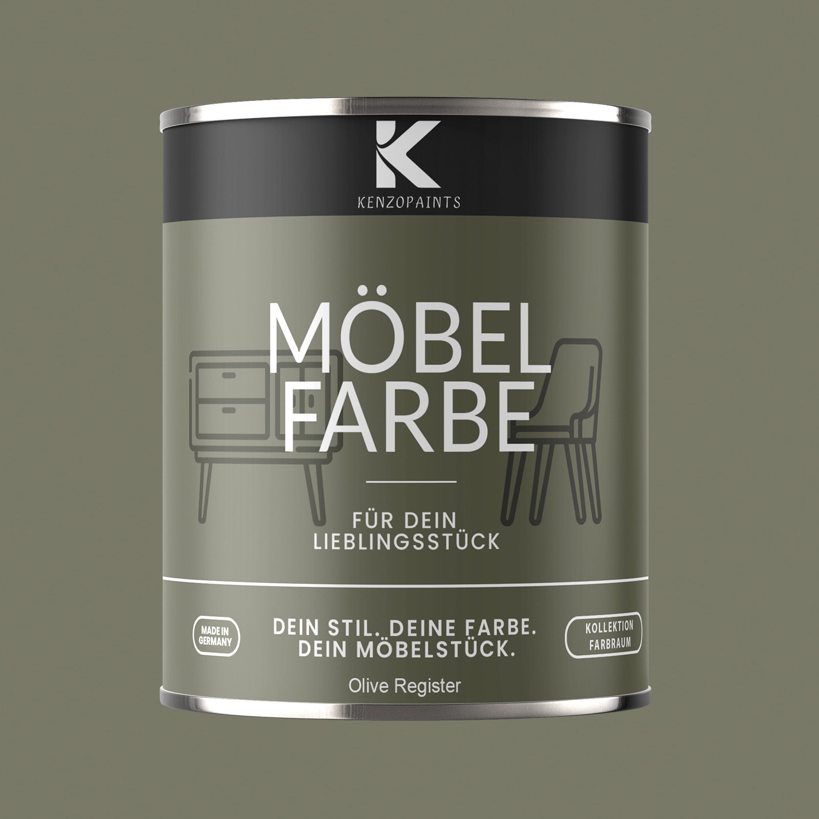 Kenzopaints Möbelfarbe Möbellack Buntlack Farbraum - 750ml - Farbmanufaktur Contura Berkemeier - Farbmanufaktur Contura Berkemeier