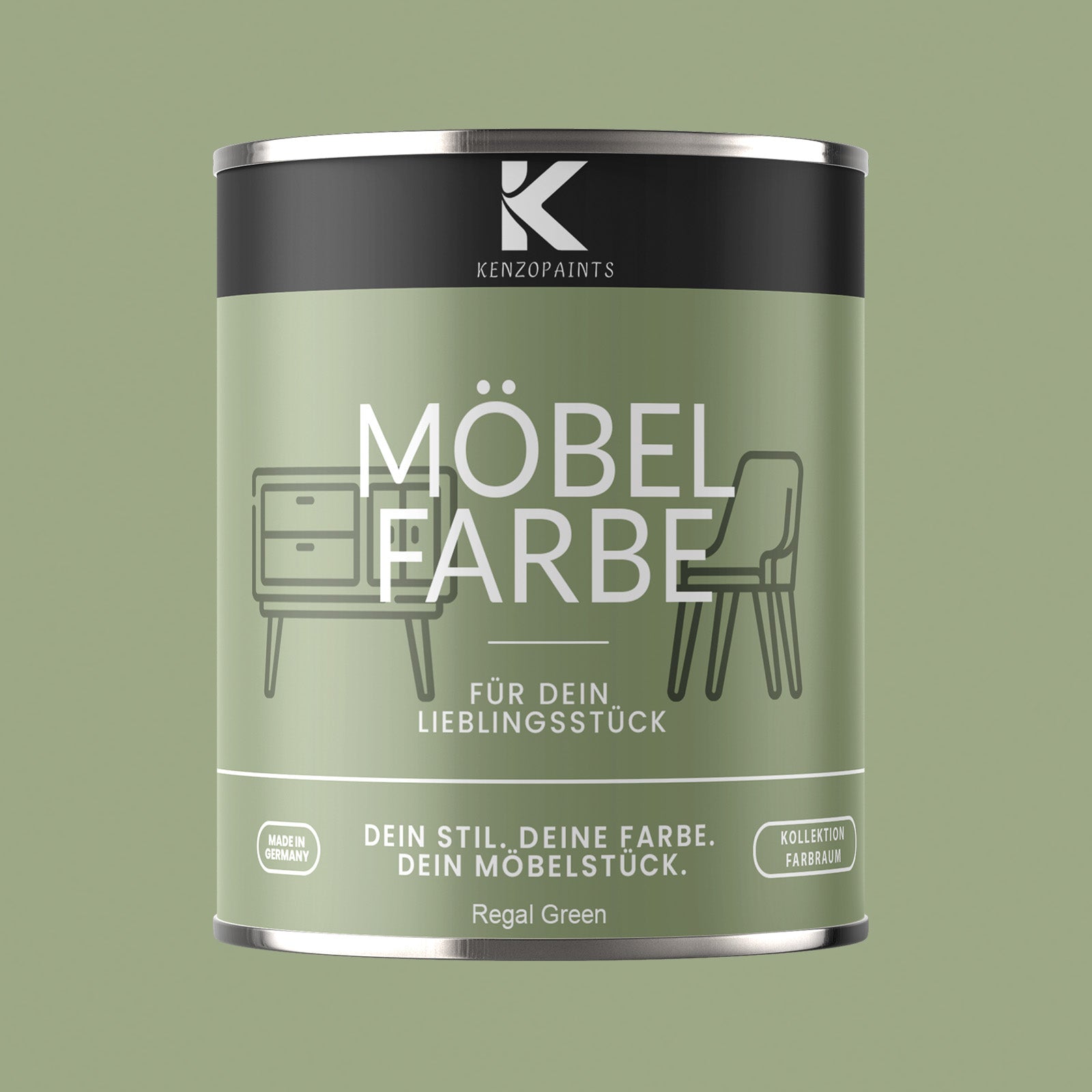 Kenzopaints Möbelfarbe Möbellack Buntlack Farbraum - 750ml - Farbmanufaktur Contura Berkemeier - Farbmanufaktur Contura Berkemeier