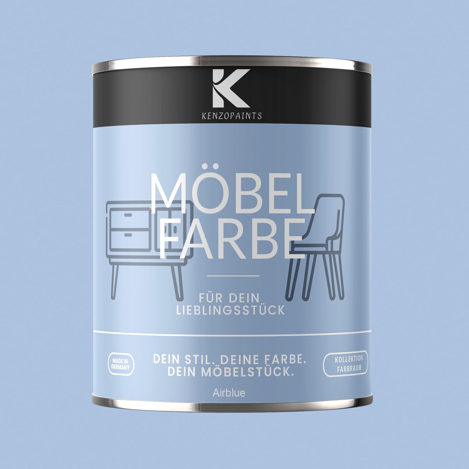 Kenzopaints Möbelfarbe Möbellack Buntlack Farbraum - 750ml - Farbmanufaktur Contura Berkemeier - Farbmanufaktur Contura Berkemeier