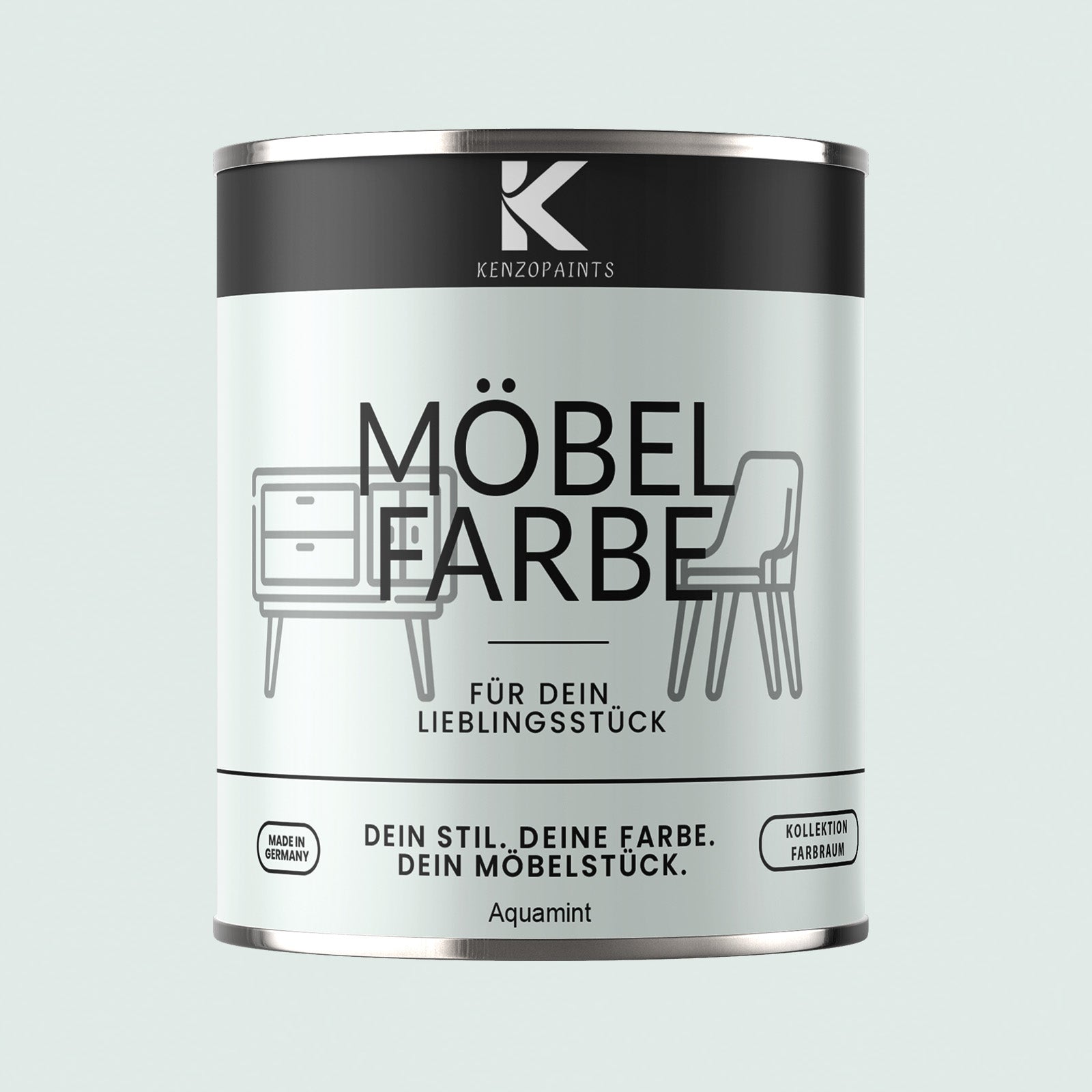 Kenzopaints Möbelfarbe Möbellack Buntlack Farbraum - 750ml - Farbmanufaktur Contura Berkemeier - Farbmanufaktur Contura Berkemeier
