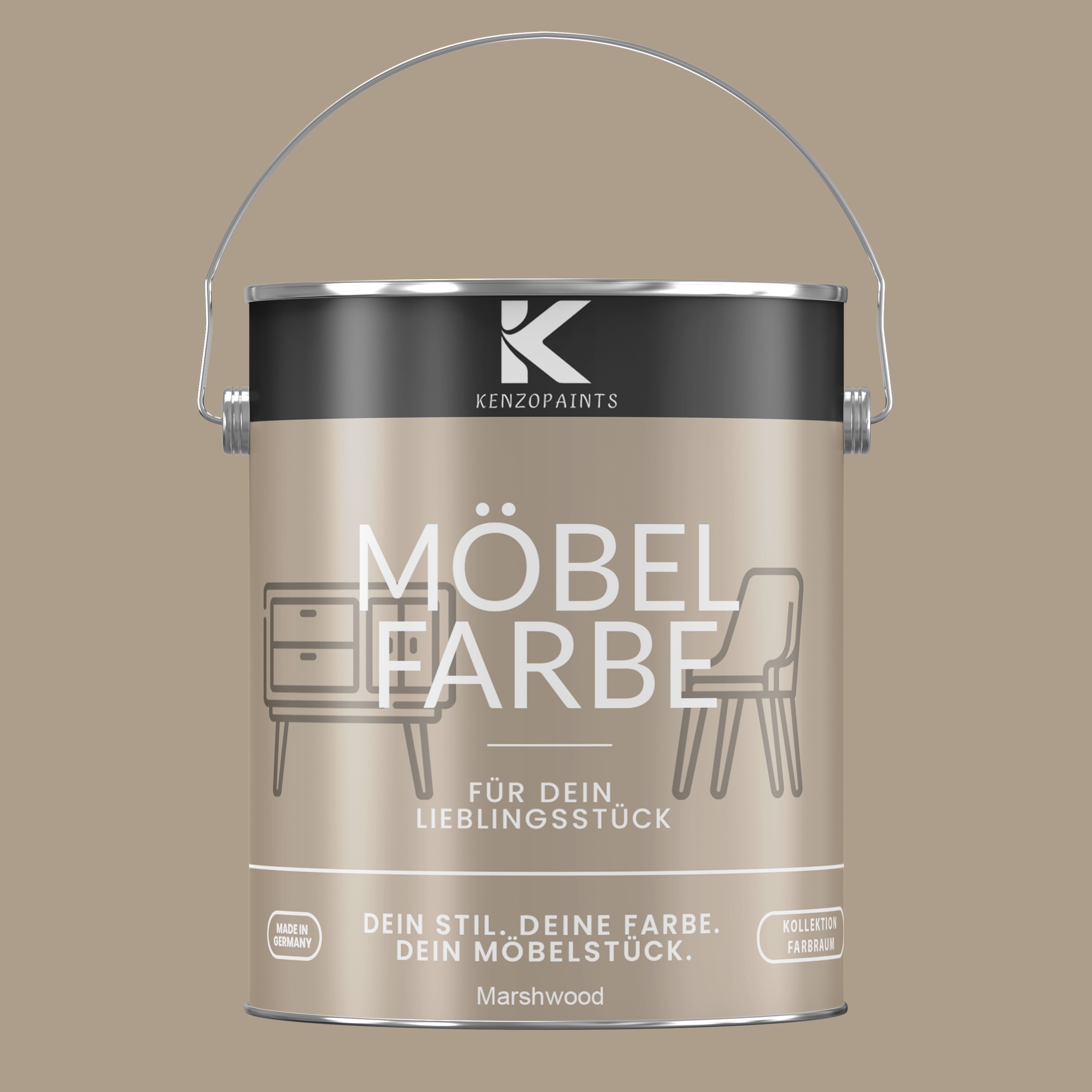 Kenzopaints Möbelfarbe Möbellack Buntlack Farbraum - 2,5Liter - Farbmanufaktur Contura Berkemeier - Farbmanufaktur Contura Berkemeier