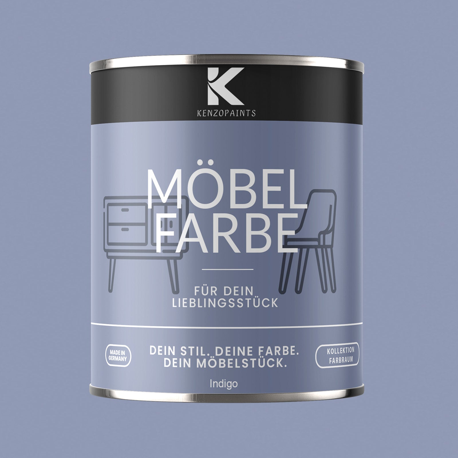 Kenzopaints Möbelfarbe Möbellack Buntlack Farbraum - 750ml - Farbmanufaktur Contura Berkemeier - Farbmanufaktur Contura Berkemeier