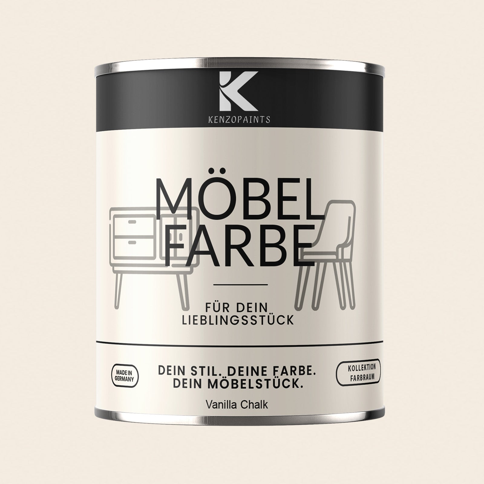 Kenzopaints Möbelfarbe Möbellack Buntlack Farbraum - 750ml - Farbmanufaktur Contura Berkemeier - Farbmanufaktur Contura Berkemeier