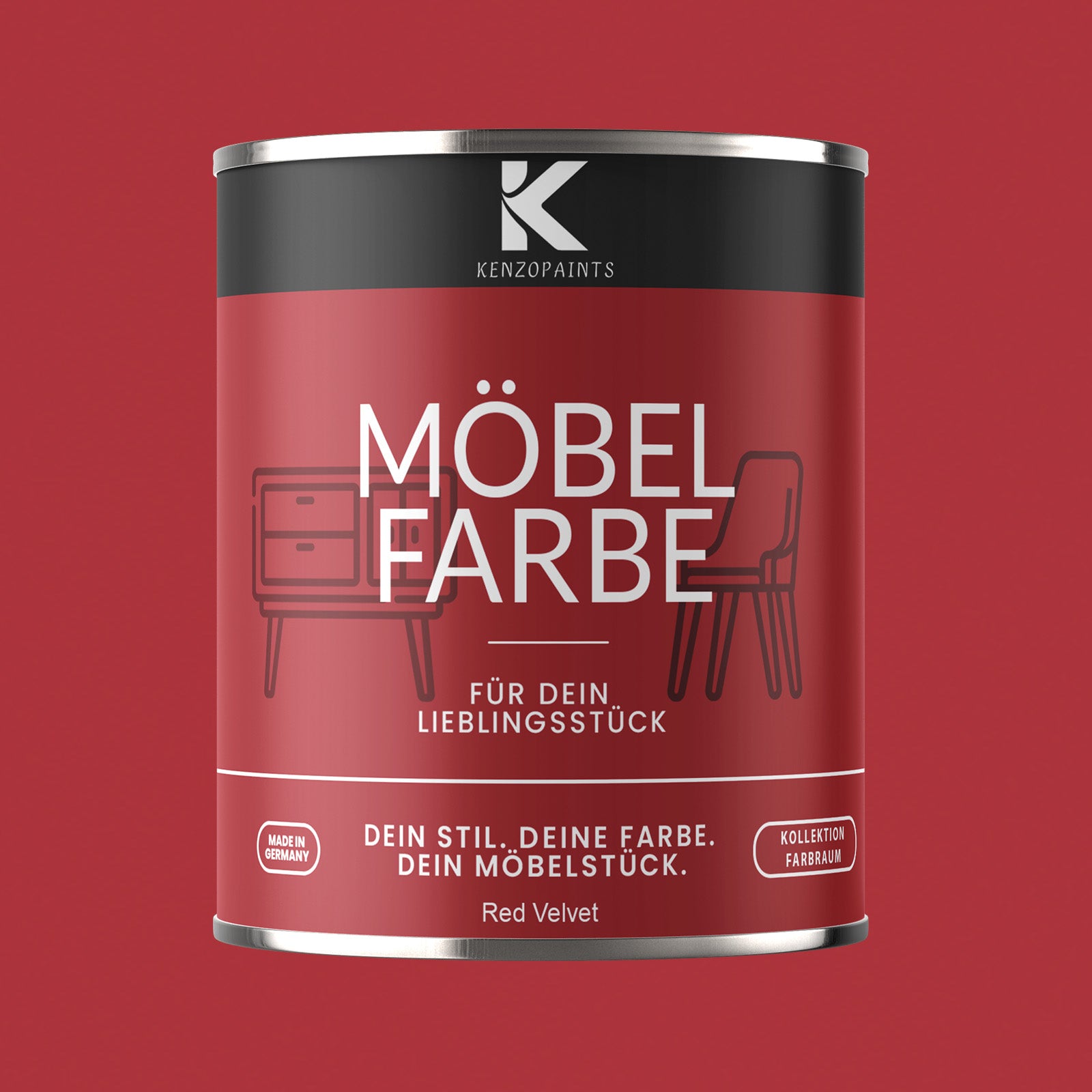 Kenzopaints Möbelfarbe Möbellack Buntlack Farbraum - 750ml - Farbmanufaktur Contura Berkemeier - Farbmanufaktur Contura Berkemeier