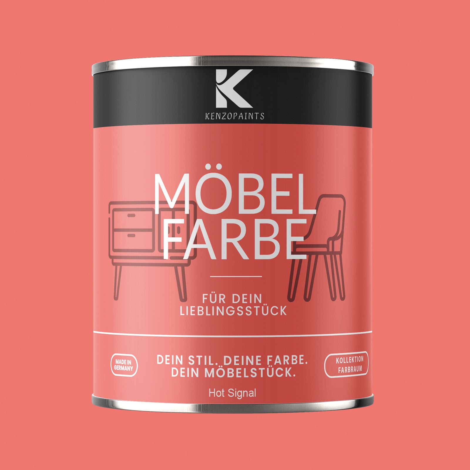 Kenzopaints Möbelfarbe Möbellack Buntlack Farbraum - 750ml - Farbmanufaktur Contura Berkemeier - Farbmanufaktur Contura Berkemeier