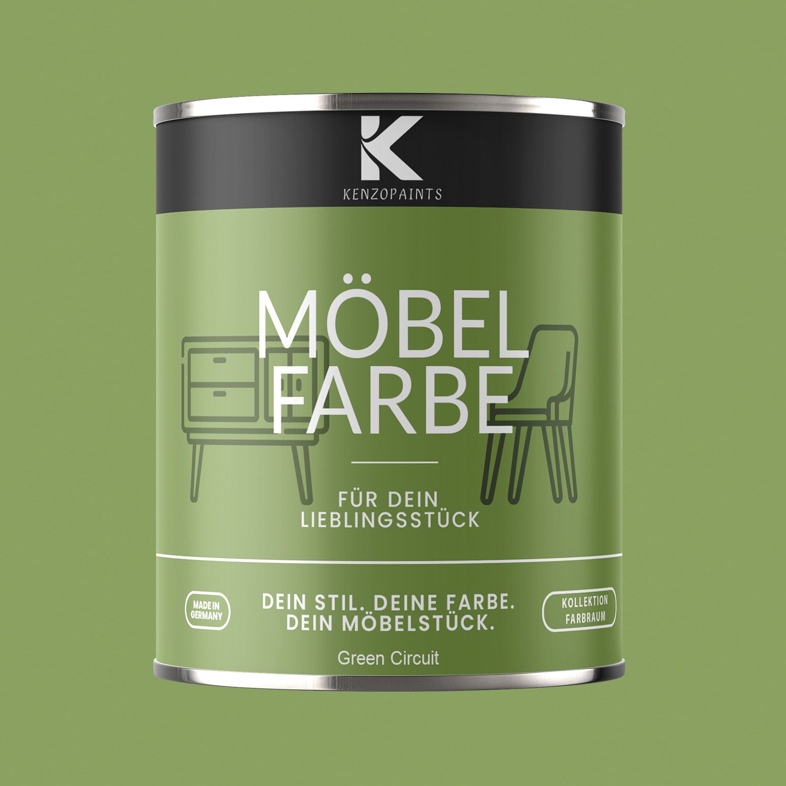 Kenzopaints Möbelfarbe Möbellack Buntlack Farbraum - 750ml - Farbmanufaktur Contura Berkemeier - Farbmanufaktur Contura Berkemeier