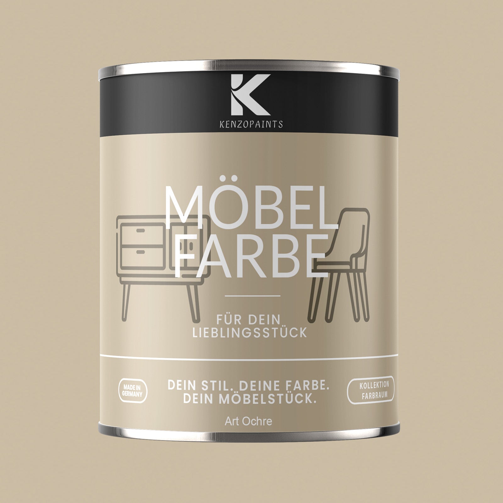 Kenzopaints Möbelfarbe Möbellack Buntlack Farbraum - 750ml - Farbmanufaktur Contura Berkemeier - Farbmanufaktur Contura Berkemeier