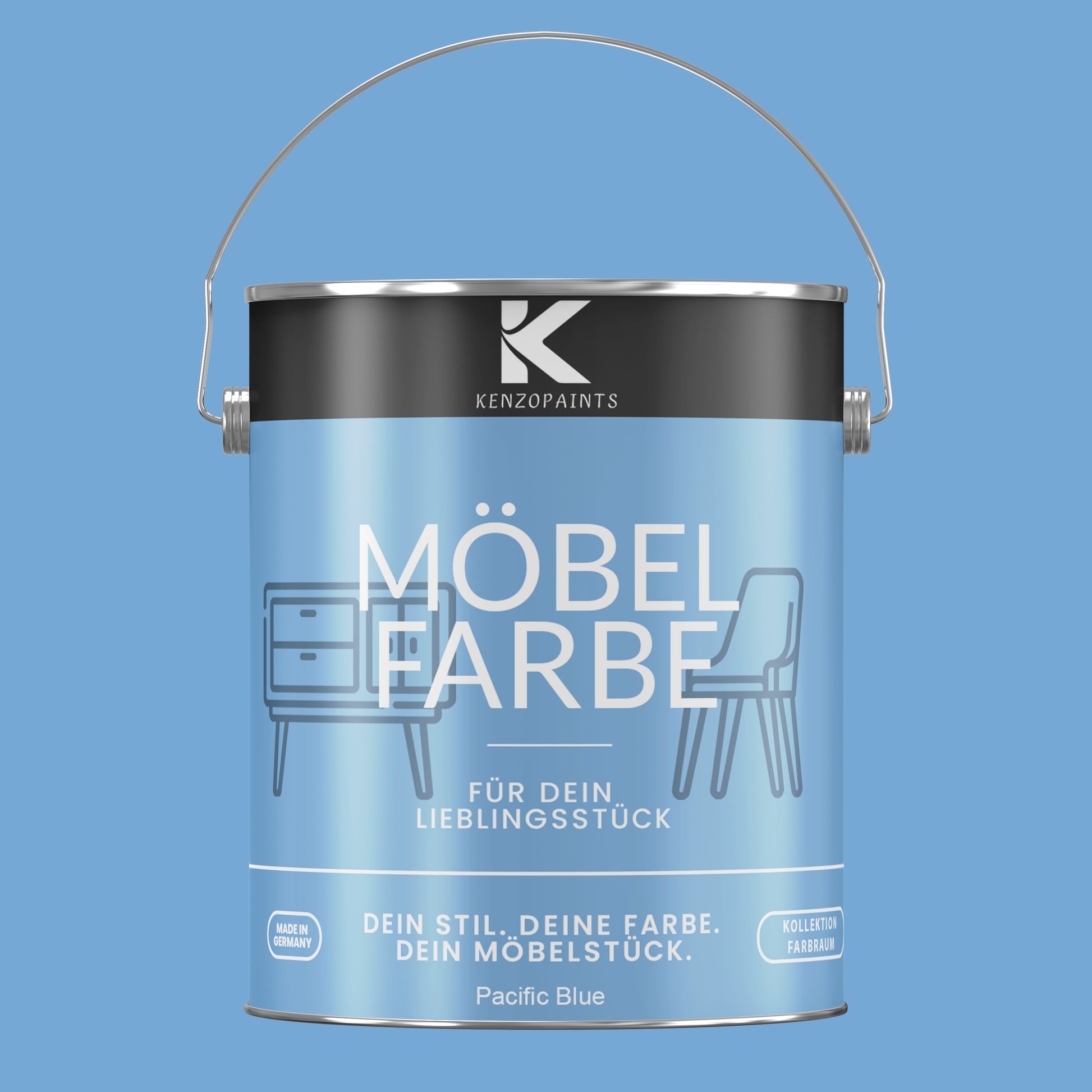 Kenzopaints Möbelfarbe Möbellack Buntlack Farbraum - 2,5Liter - Farbmanufaktur Contura Berkemeier - Farbmanufaktur Contura Berkemeier
