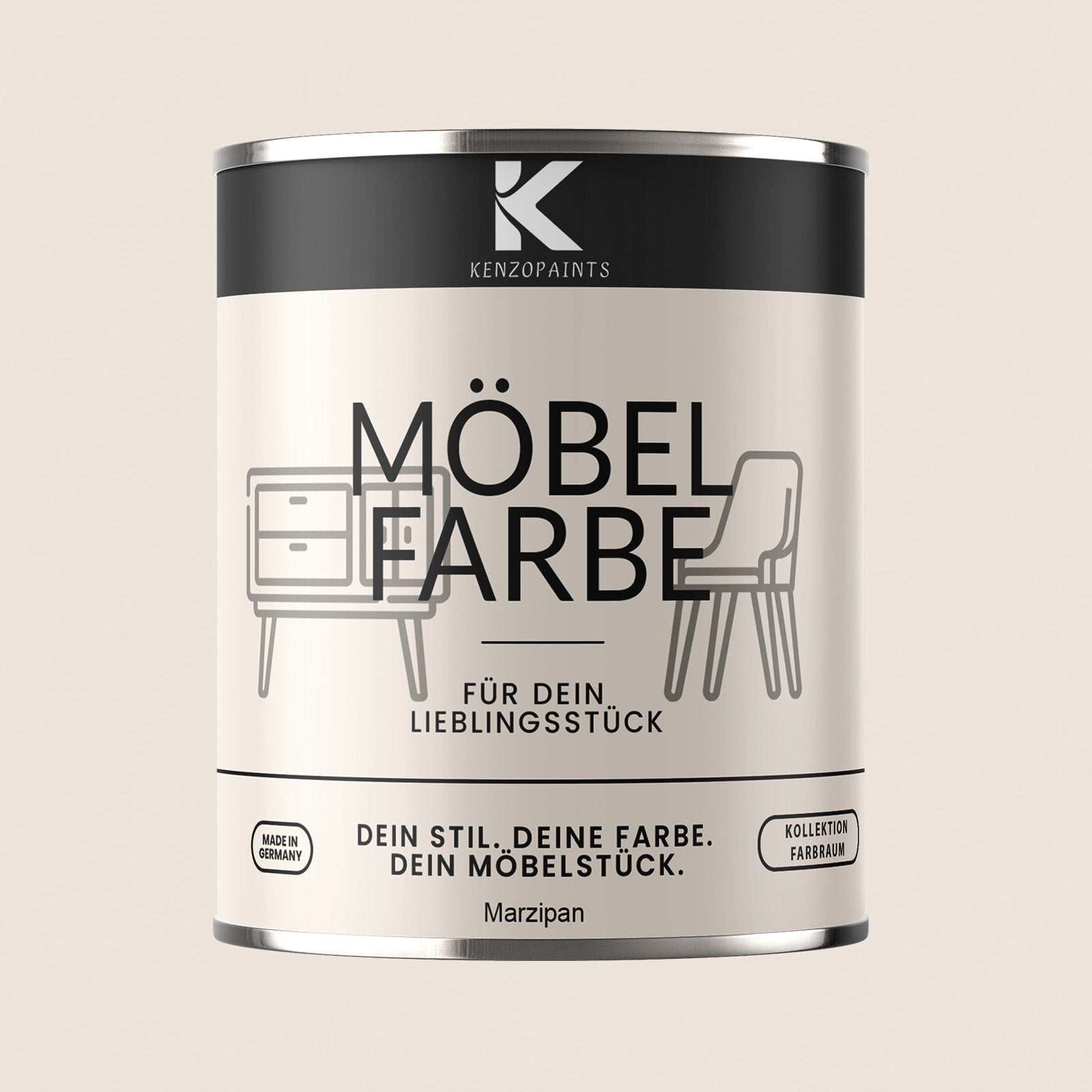 Kenzopaints Möbelfarbe Möbellack Buntlack Farbraum - 750ml - Farbmanufaktur Contura Berkemeier - Farbmanufaktur Contura Berkemeier