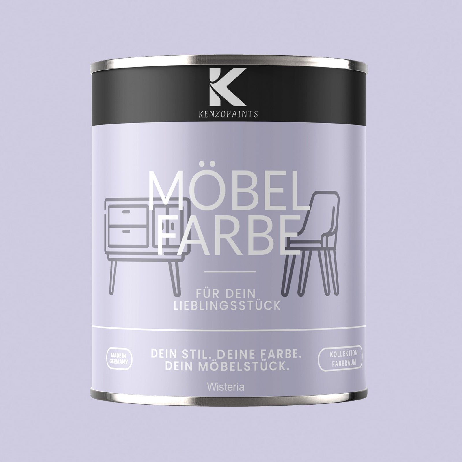 Kenzopaints Möbelfarbe Möbellack Buntlack Farbraum - 750ml - Farbmanufaktur Contura Berkemeier - Farbmanufaktur Contura Berkemeier