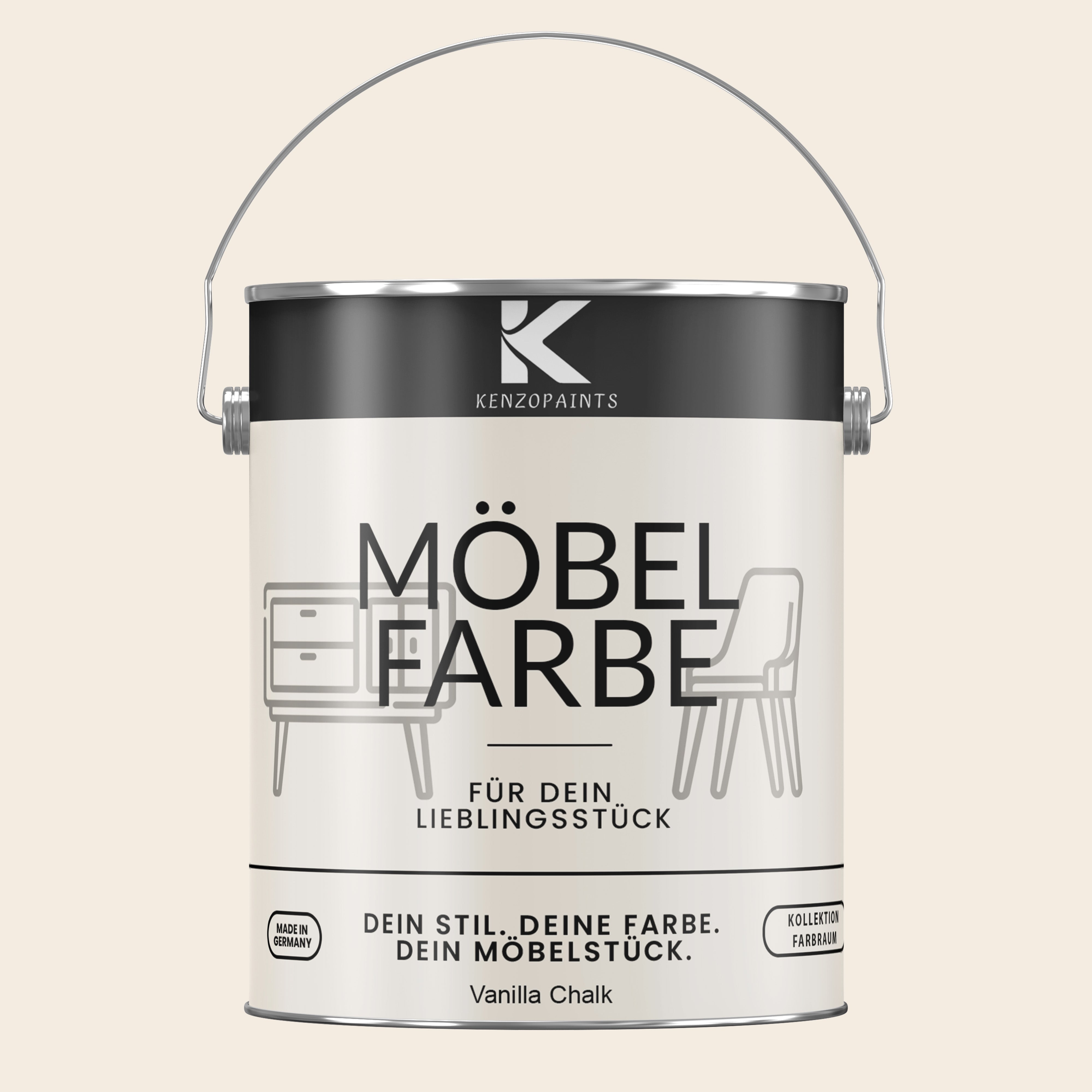 Kenzopaints Möbelfarbe Möbellack Buntlack Farbraum - 2,5Liter - Farbmanufaktur Contura Berkemeier - Farbmanufaktur Contura Berkemeier