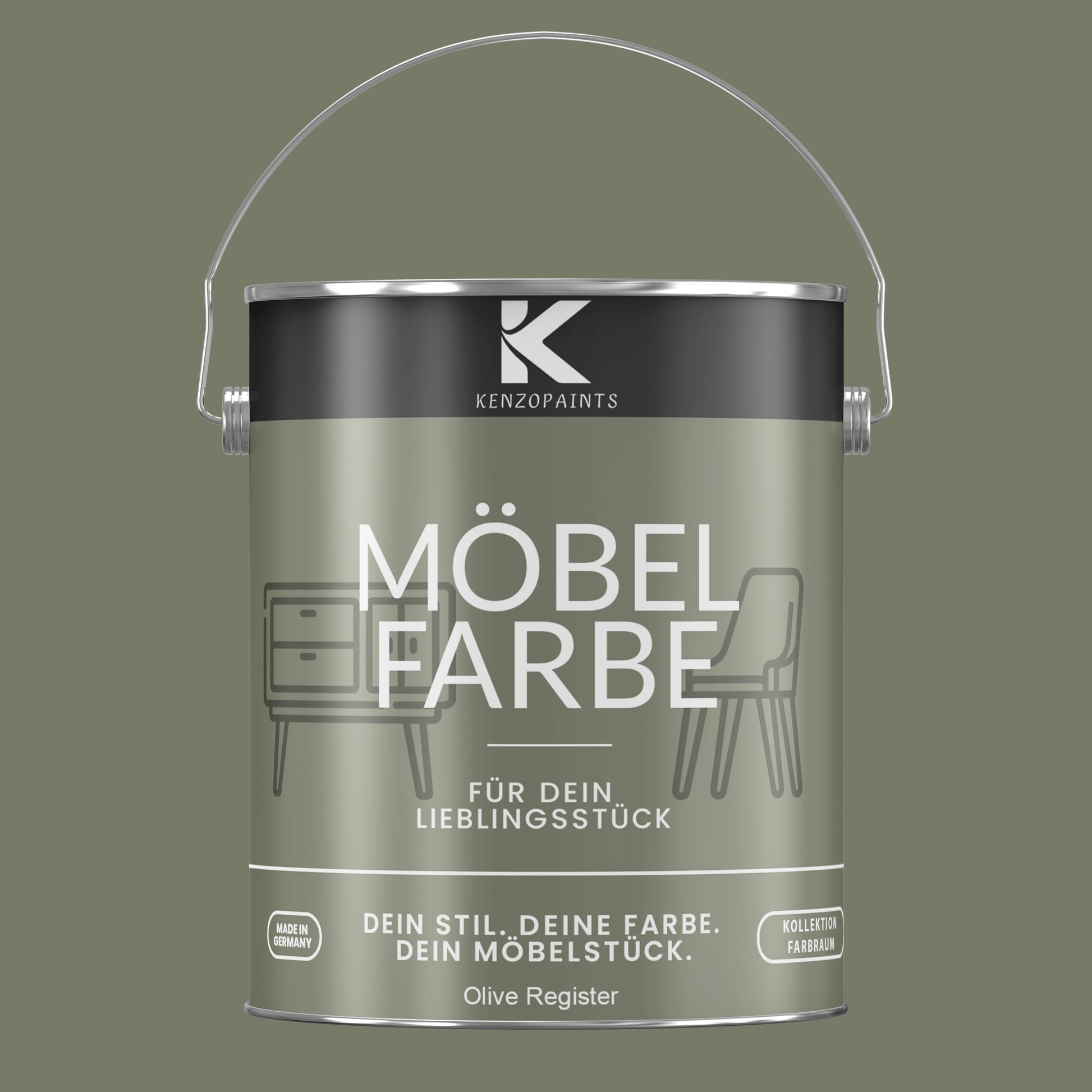 Kenzopaints Möbelfarbe Möbellack Buntlack Farbraum - 2,5Liter - Farbmanufaktur Contura Berkemeier - Farbmanufaktur Contura Berkemeier