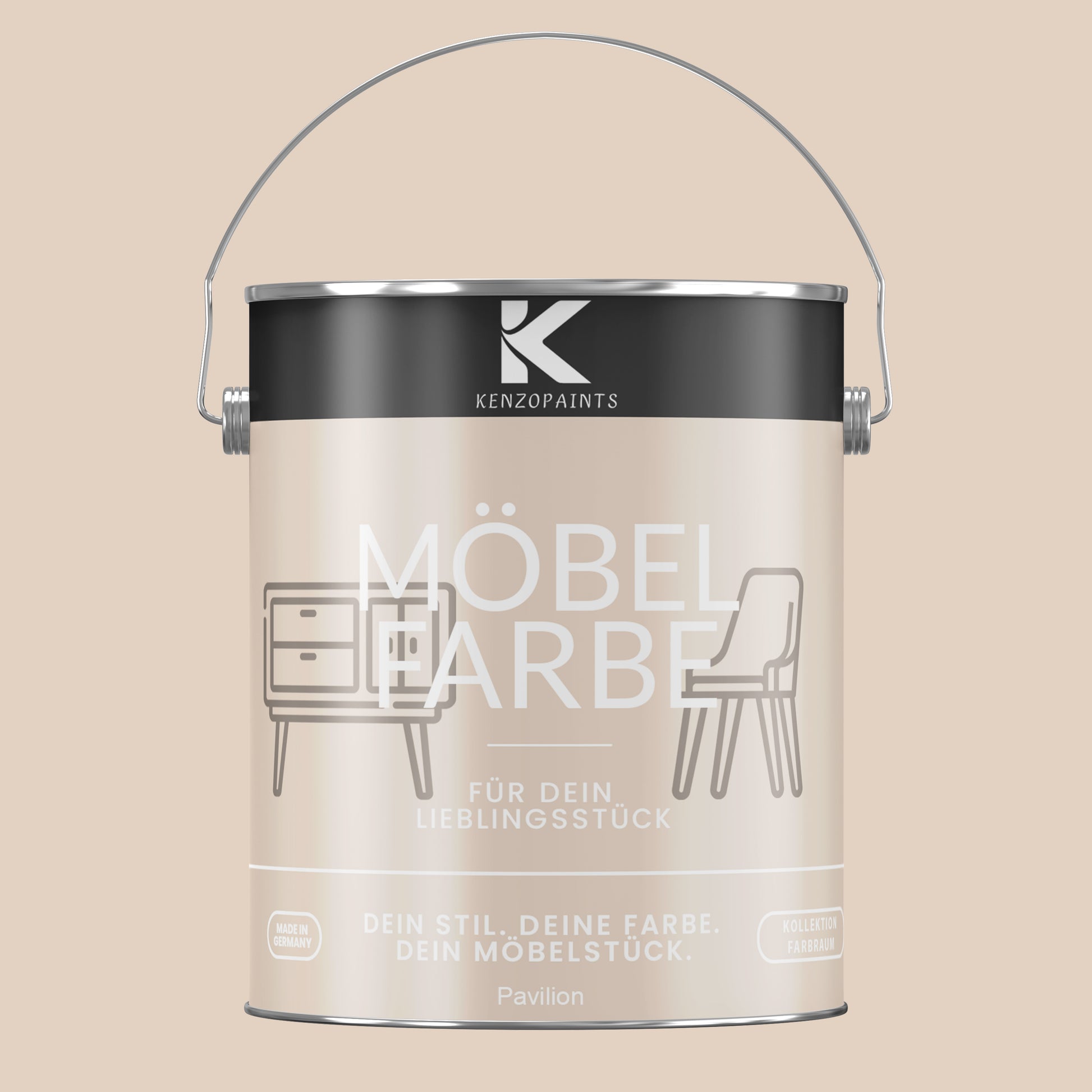 Kenzopaints Möbelfarbe Möbellack Buntlack Farbraum - 2,5Liter - Farbmanufaktur Contura Berkemeier - Farbmanufaktur Contura Berkemeier