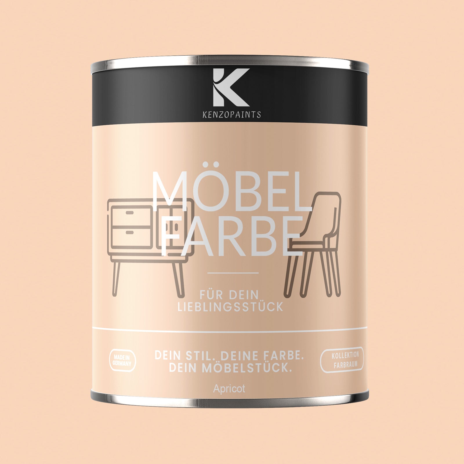 Kenzopaints Möbelfarbe Möbellack Buntlack Farbraum - 750ml - Farbmanufaktur Contura Berkemeier - Farbmanufaktur Contura Berkemeier
