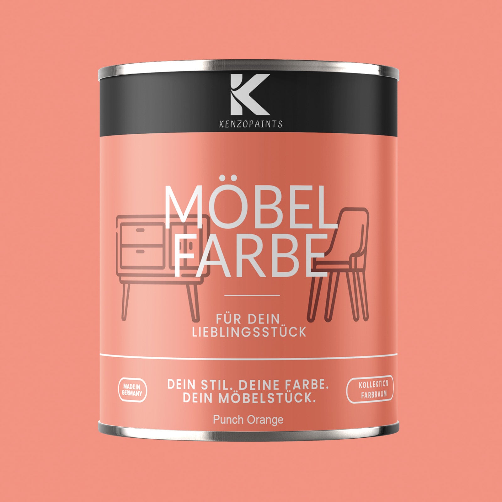 Kenzopaints Möbelfarbe Möbellack Buntlack Farbraum - 750ml - Farbmanufaktur Contura Berkemeier - Farbmanufaktur Contura Berkemeier