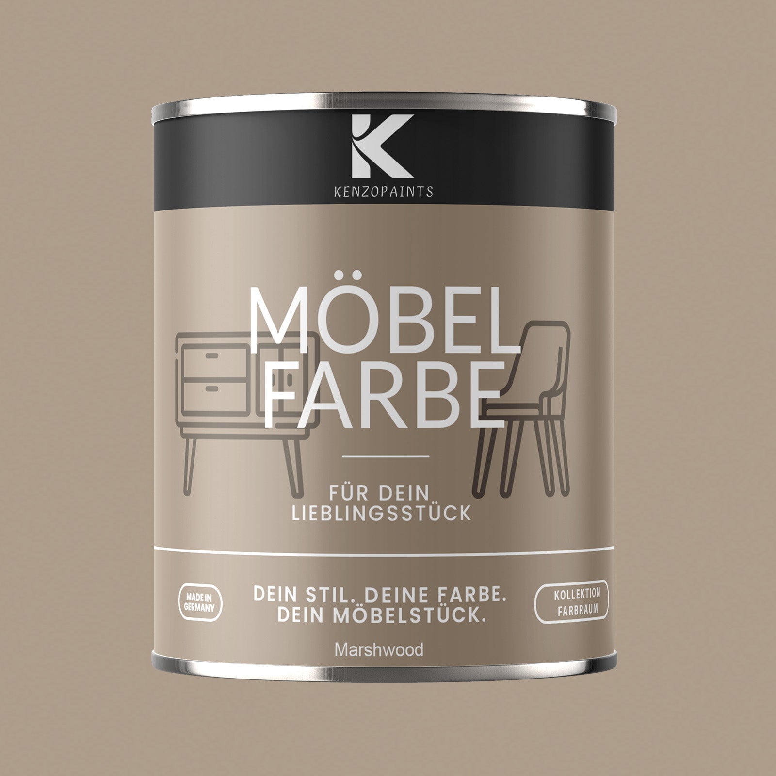 Kenzopaints Möbelfarbe Möbellack Buntlack Farbraum - 750ml - Farbmanufaktur Contura Berkemeier - Farbmanufaktur Contura Berkemeier