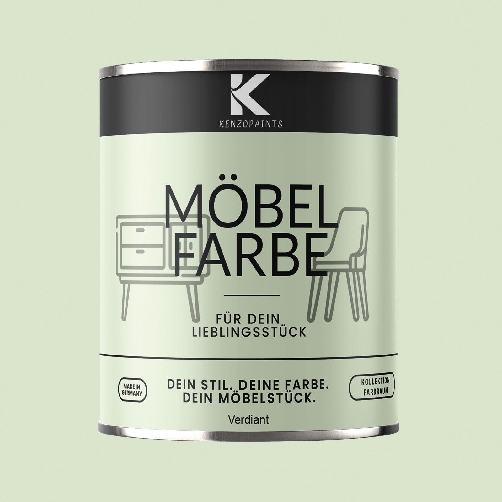 Kenzopaints Möbelfarbe Möbellack Buntlack Farbraum - 750ml - Farbmanufaktur Contura Berkemeier - Farbmanufaktur Contura Berkemeier