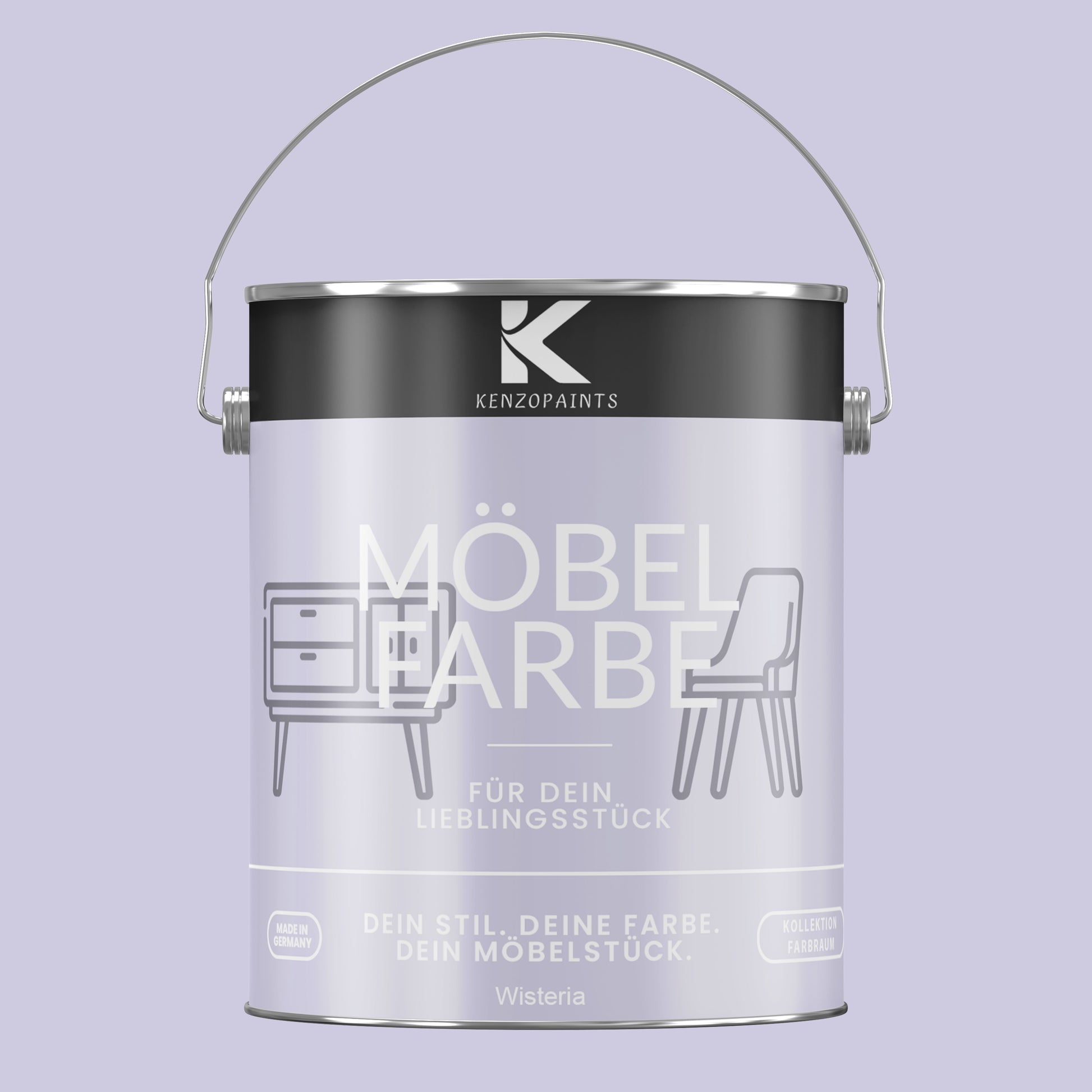 Kenzopaints Möbelfarbe Möbellack Buntlack Farbraum - 2,5Liter - Farbmanufaktur Contura Berkemeier - Farbmanufaktur Contura Berkemeier