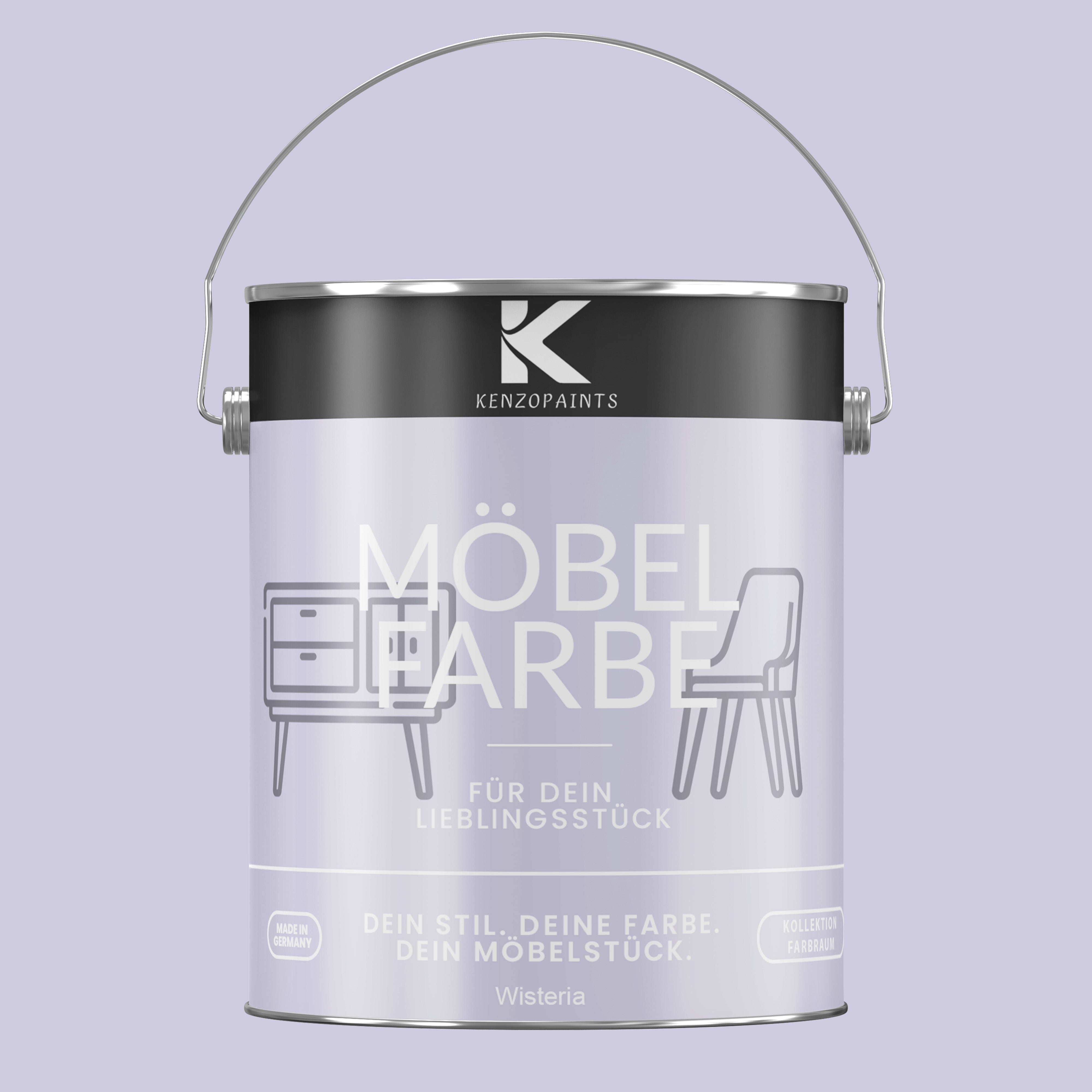 Kenzopaints Möbelfarbe Möbellack Buntlack Farbraum - 2,5Liter - Farbmanufaktur Contura Berkemeier - Farbmanufaktur Contura Berkemeier