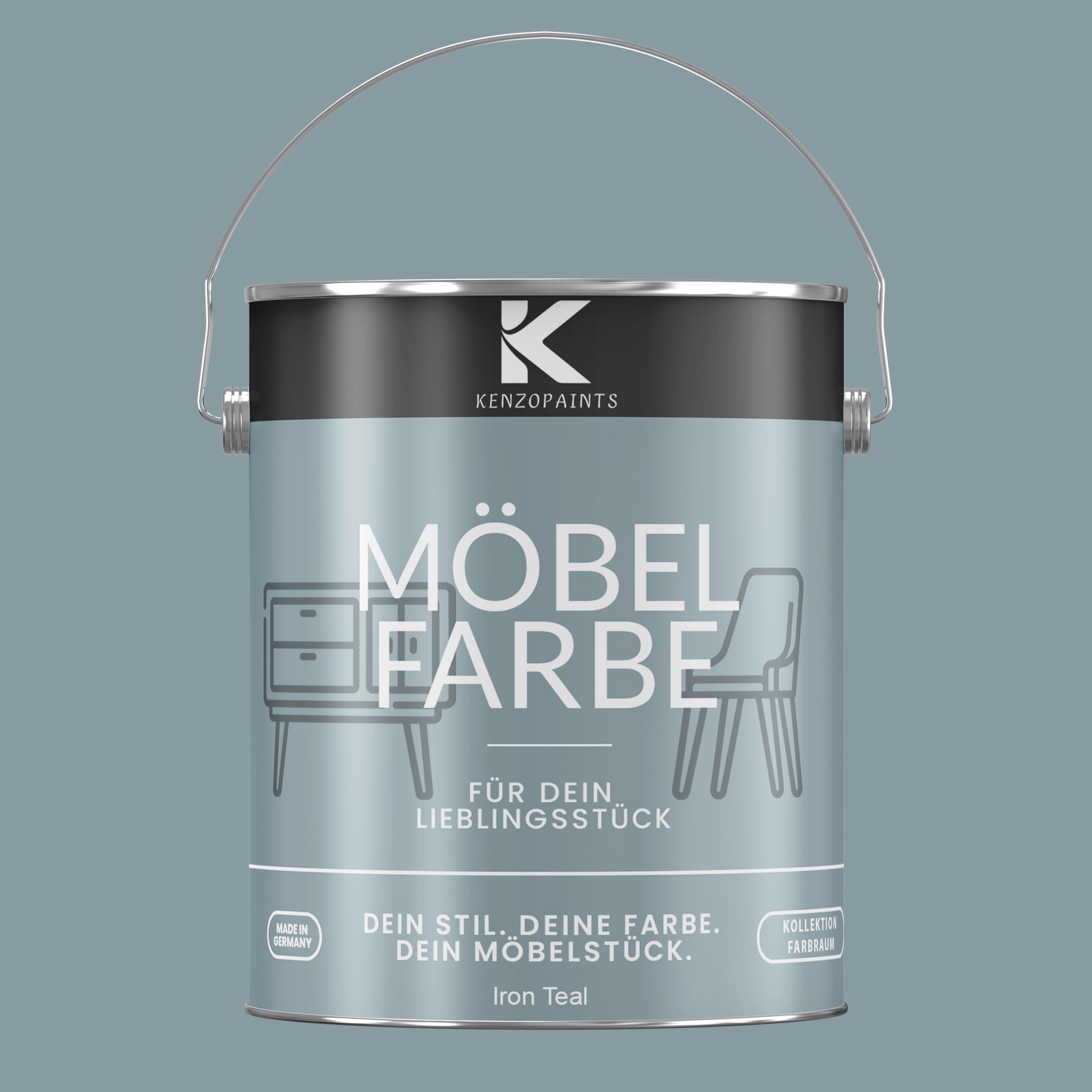 Kenzopaints Möbelfarbe Möbellack Buntlack Farbraum - 2,5Liter - Farbmanufaktur Contura Berkemeier - Farbmanufaktur Contura Berkemeier